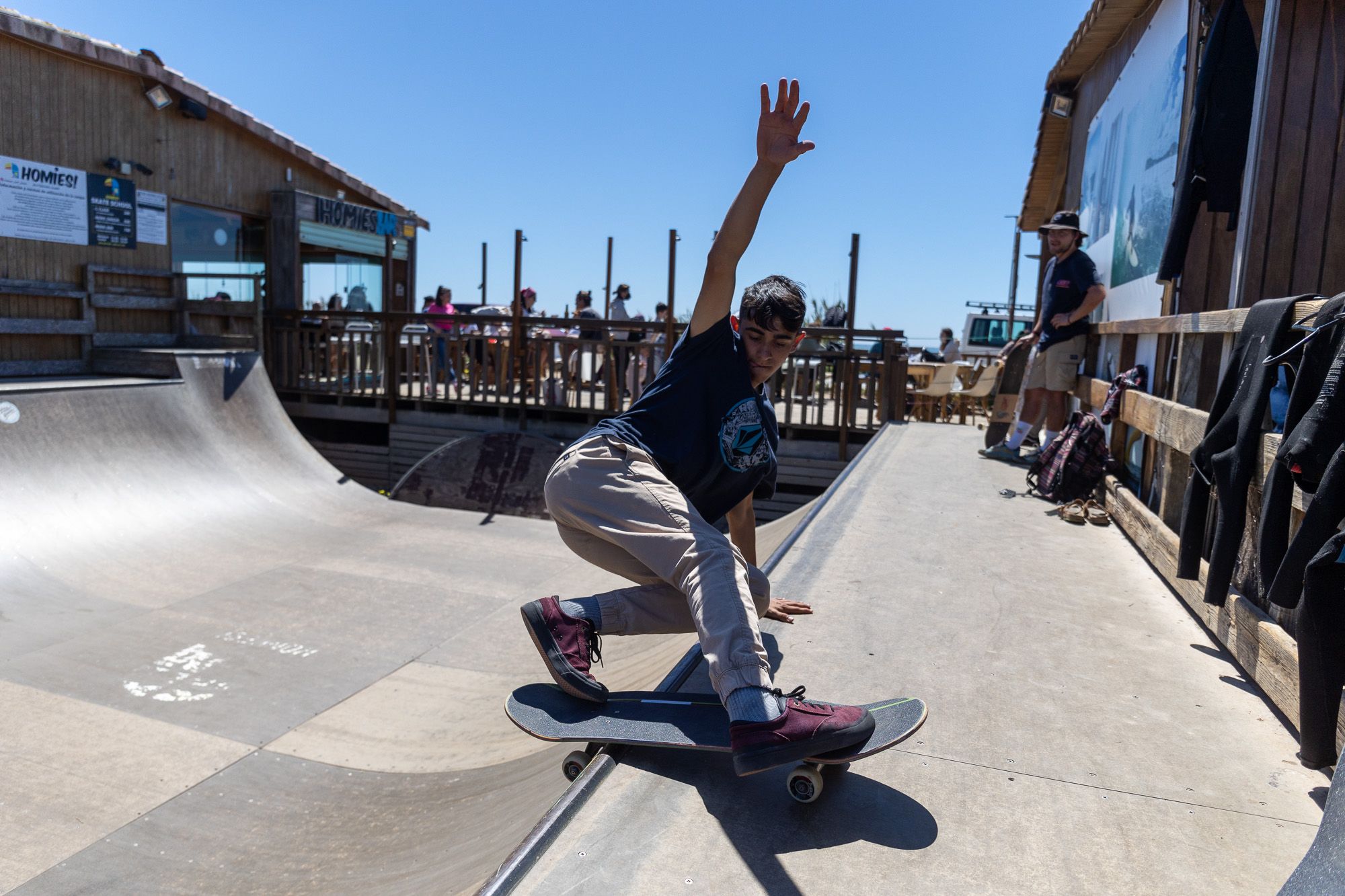 Un cliente, patinando en la rampa de Homies, en El Palmar, en una imagen de archivo.