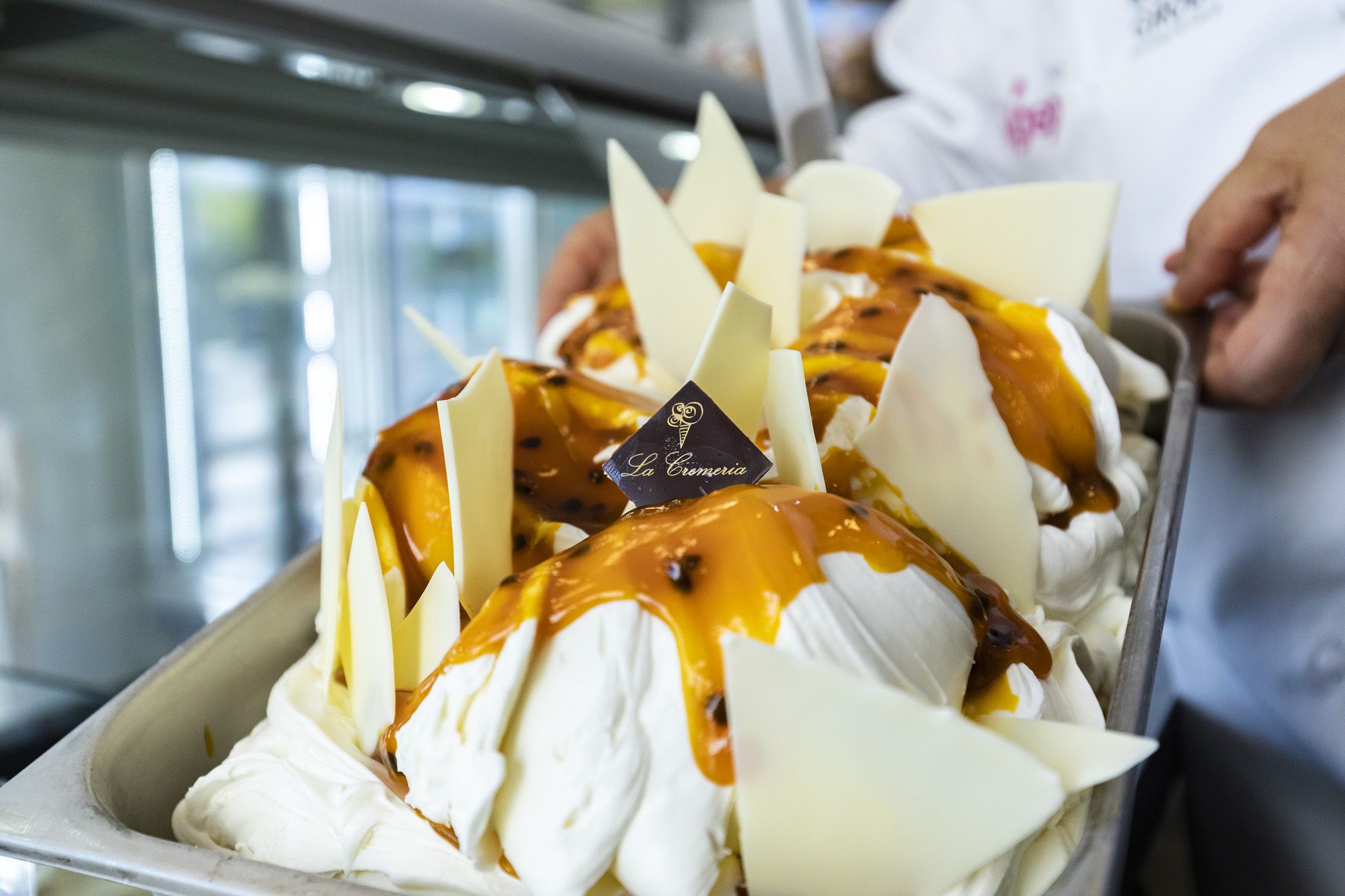 Uno de los helados artesanales de La Cremería, una de las mejores heladerías de Cádiz.