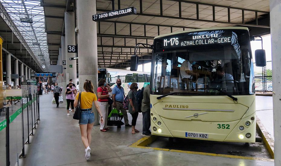 La estación de autobús de plaza de Armas, en Sevilla, con la que Camas perderá la conexión.