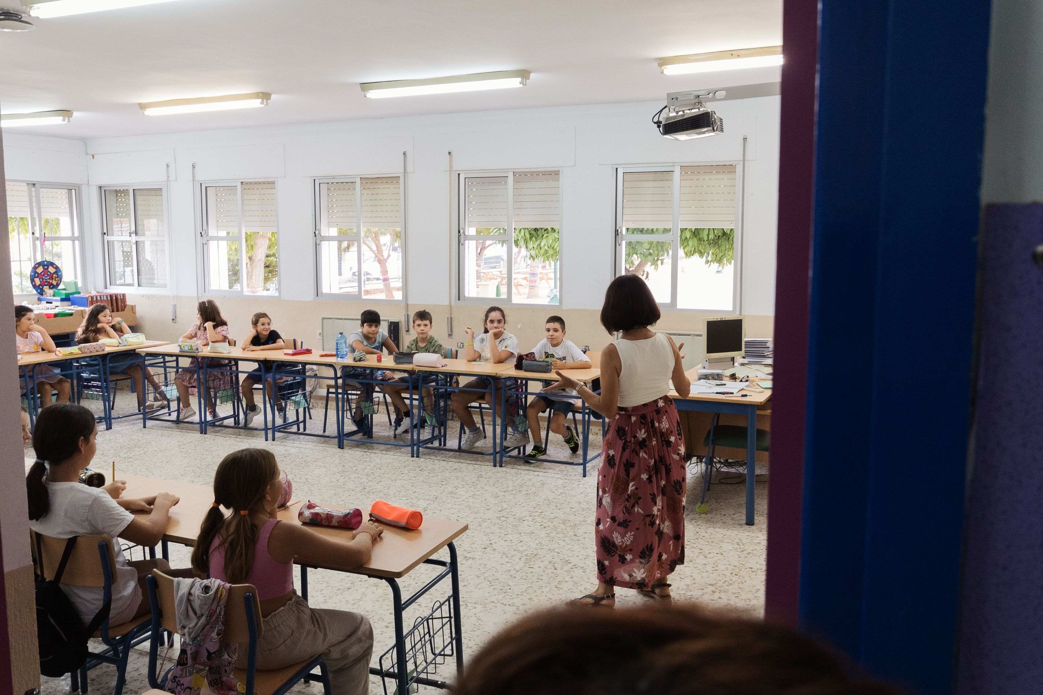 Una clase del CEIP Arana Beato, en el pasado inicio de curso escolar en Jerez.