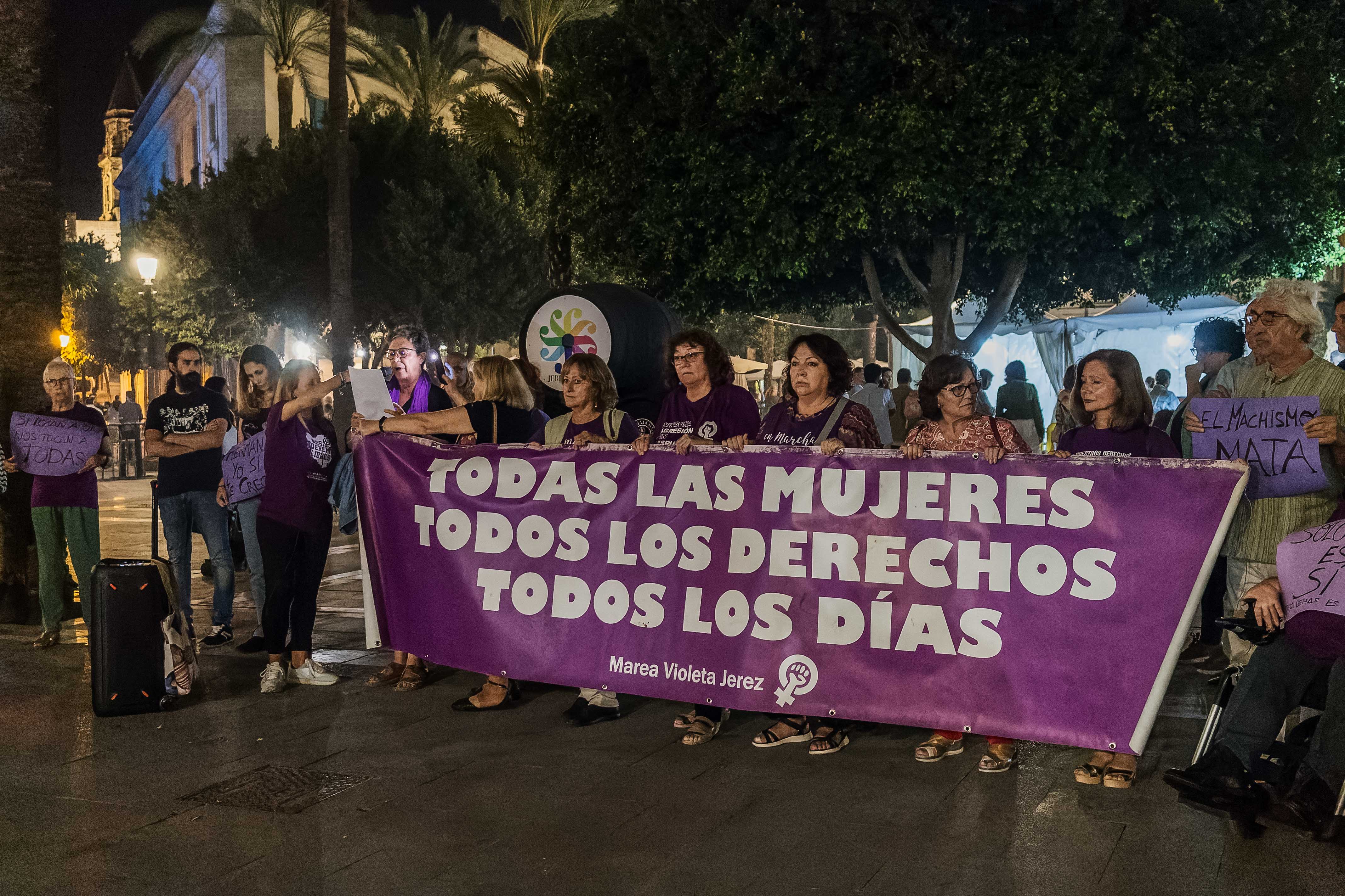 Concentración de Marea Violeta en una imagen de archivo.