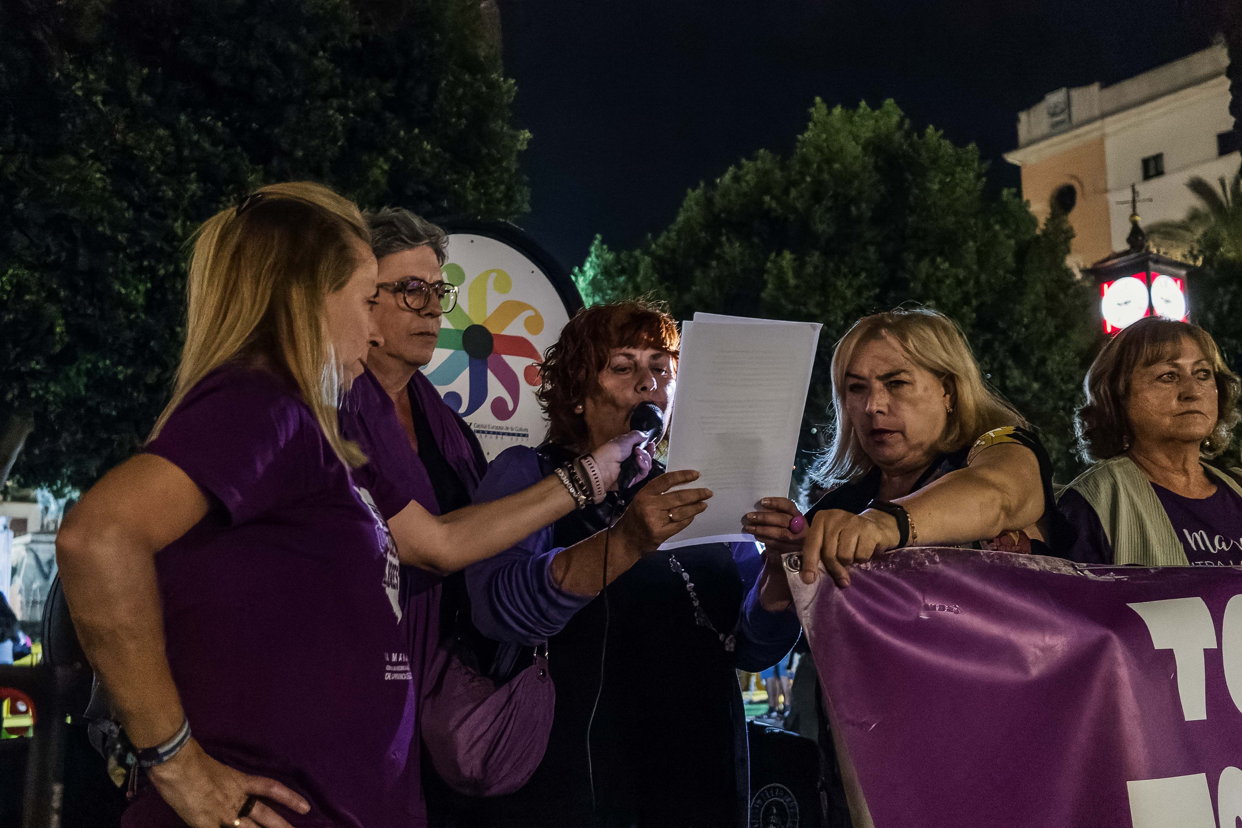 Una concentración de Marea Violeta en una fotografía de archivo.