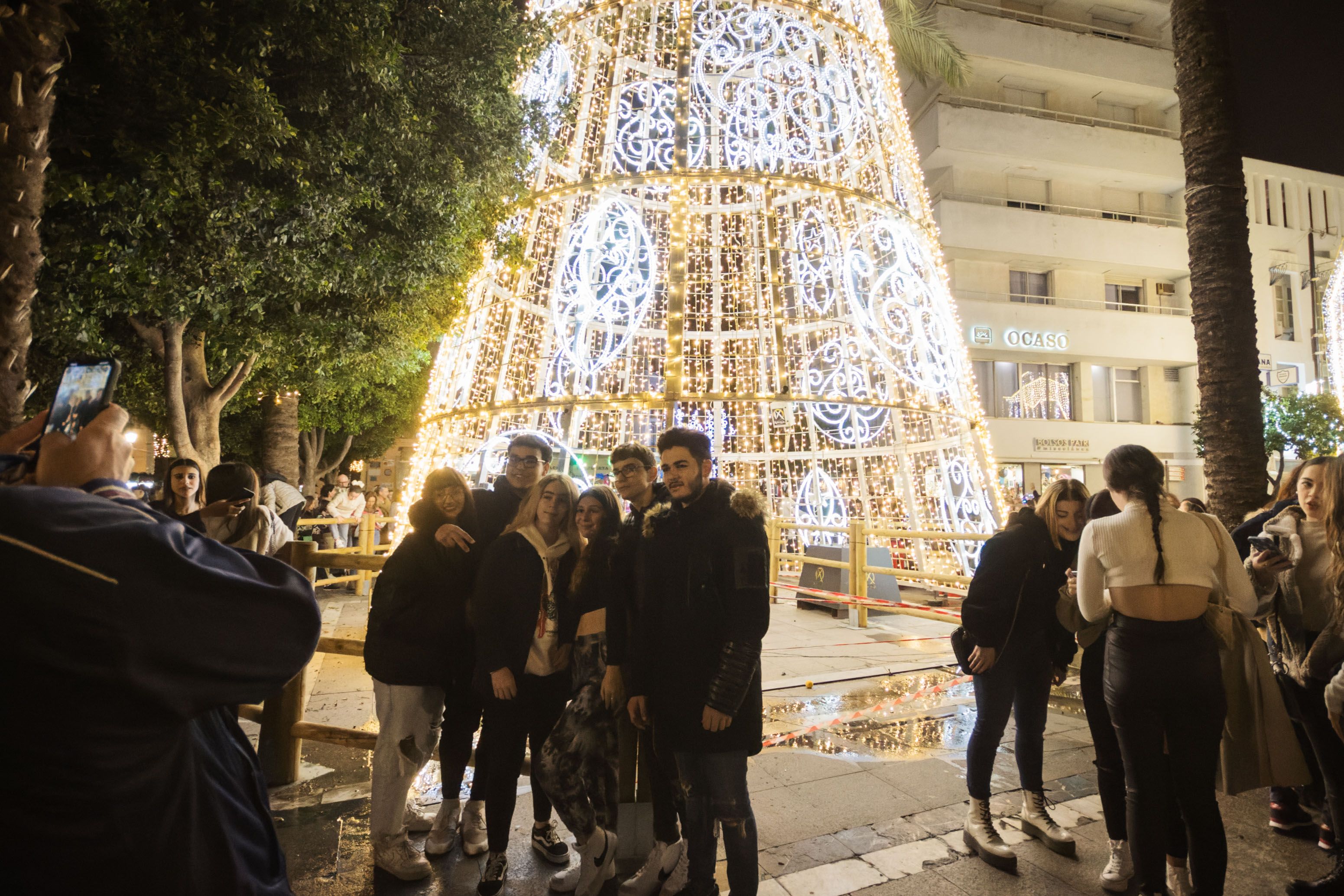 Encendido del alumbrado de Navidad en Jerez, en ediciones pasadas.