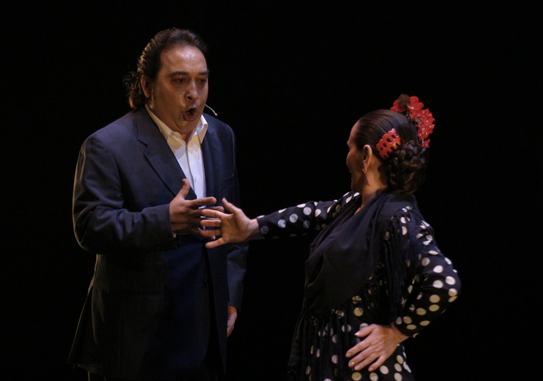 Fernando Terremoto hijo junto a Angelita Gómez en el espectáculo 'Ayer y siempre' el Festival de Jerez 2004 - Foto: David Montes