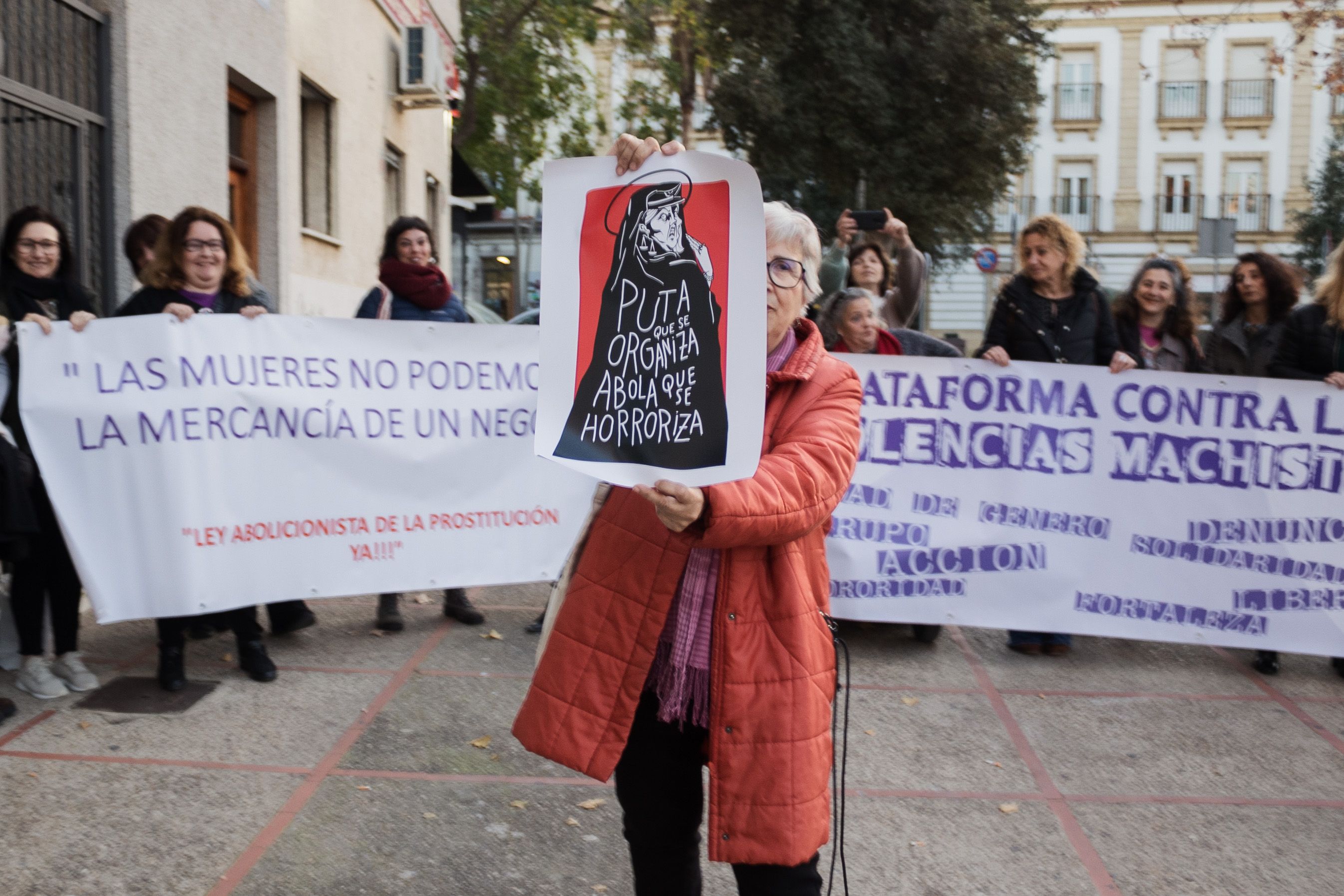 Concentración contra la prostitución celebrada en las calles de Jerez.