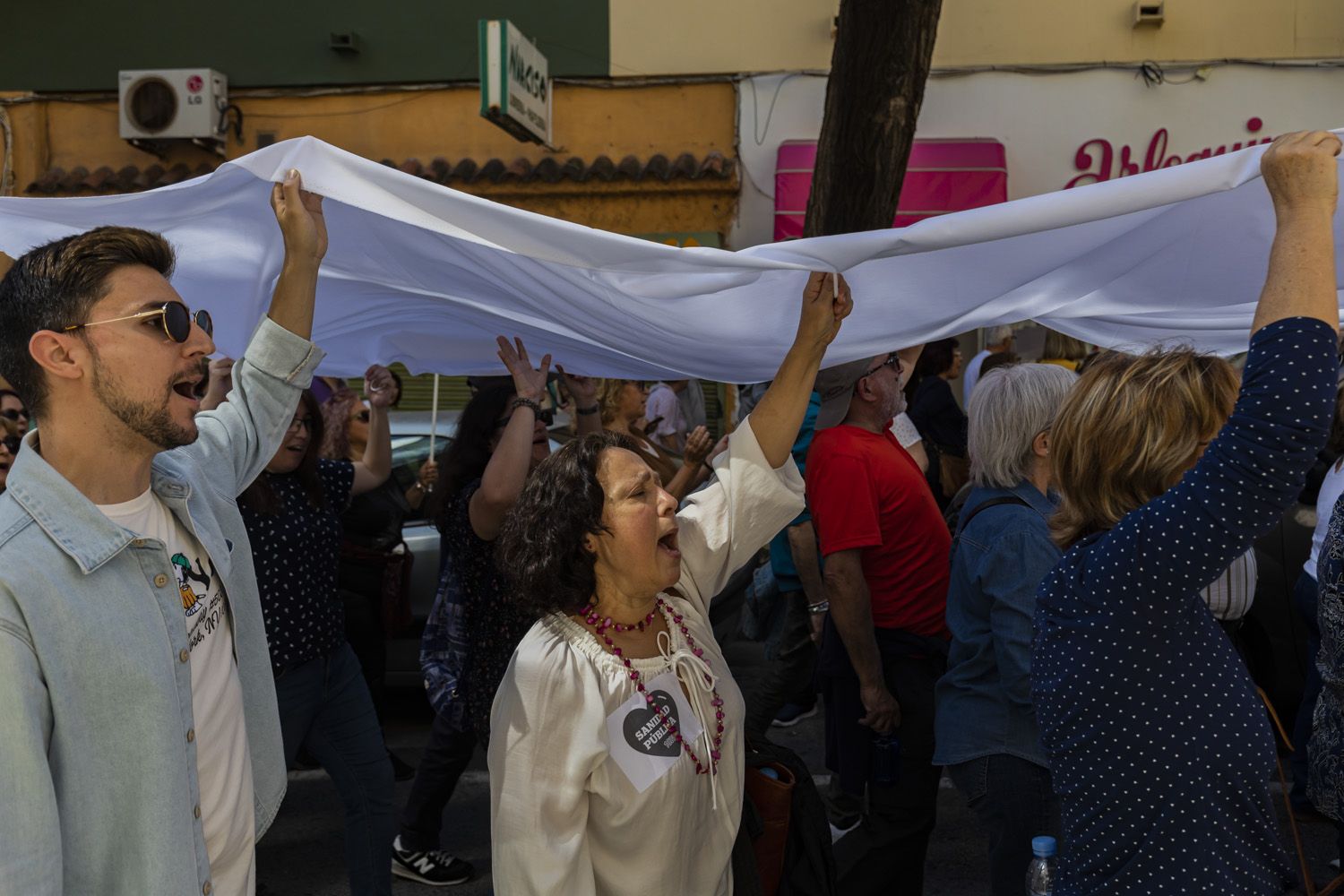 Manifestación por la sanidad pública en Cádiz, en una imagen reciente.