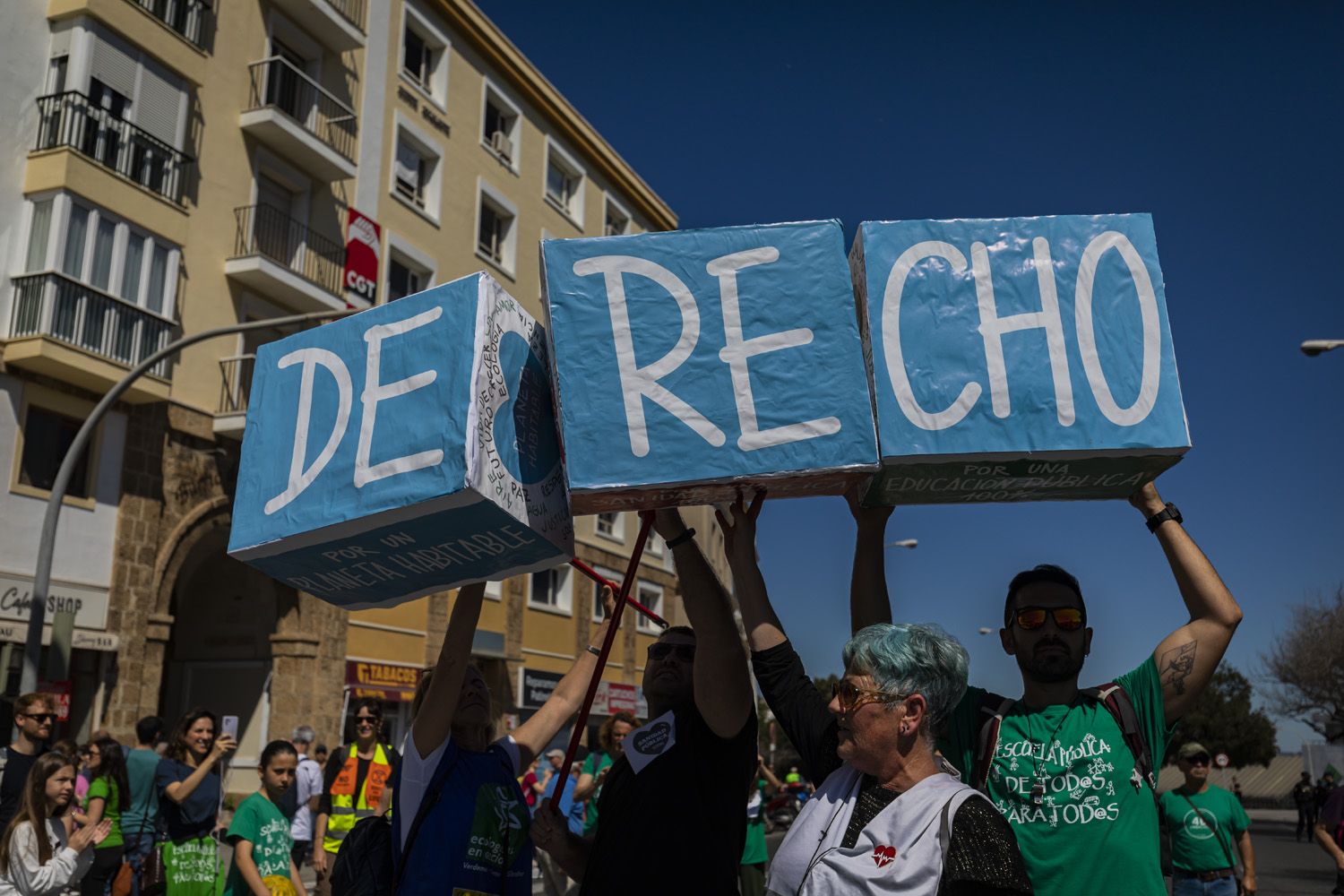 Una manifestación por la educación pública en una imagen de archivo.  