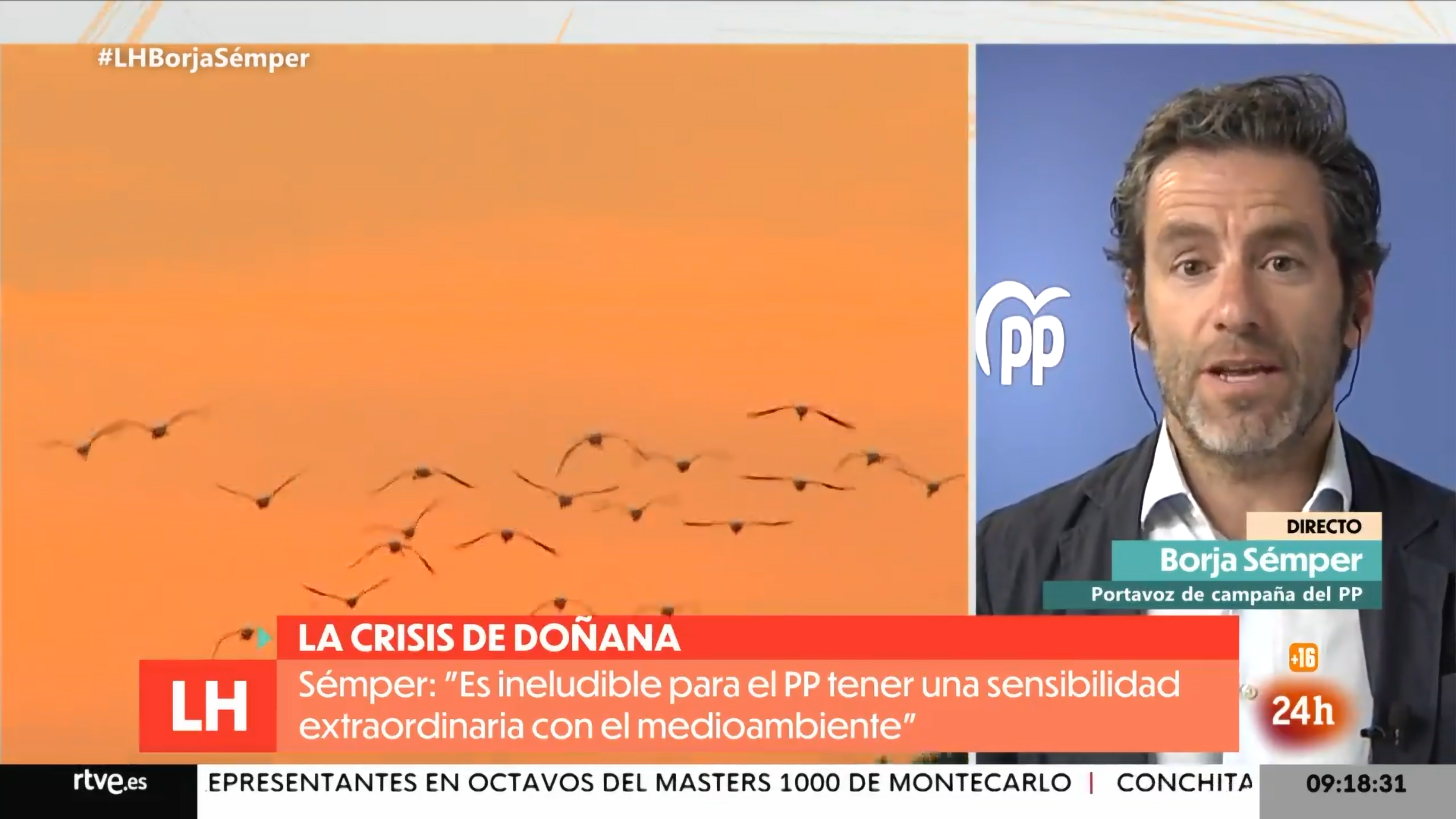 Borja Sémper, del PP, sobre Doñana.