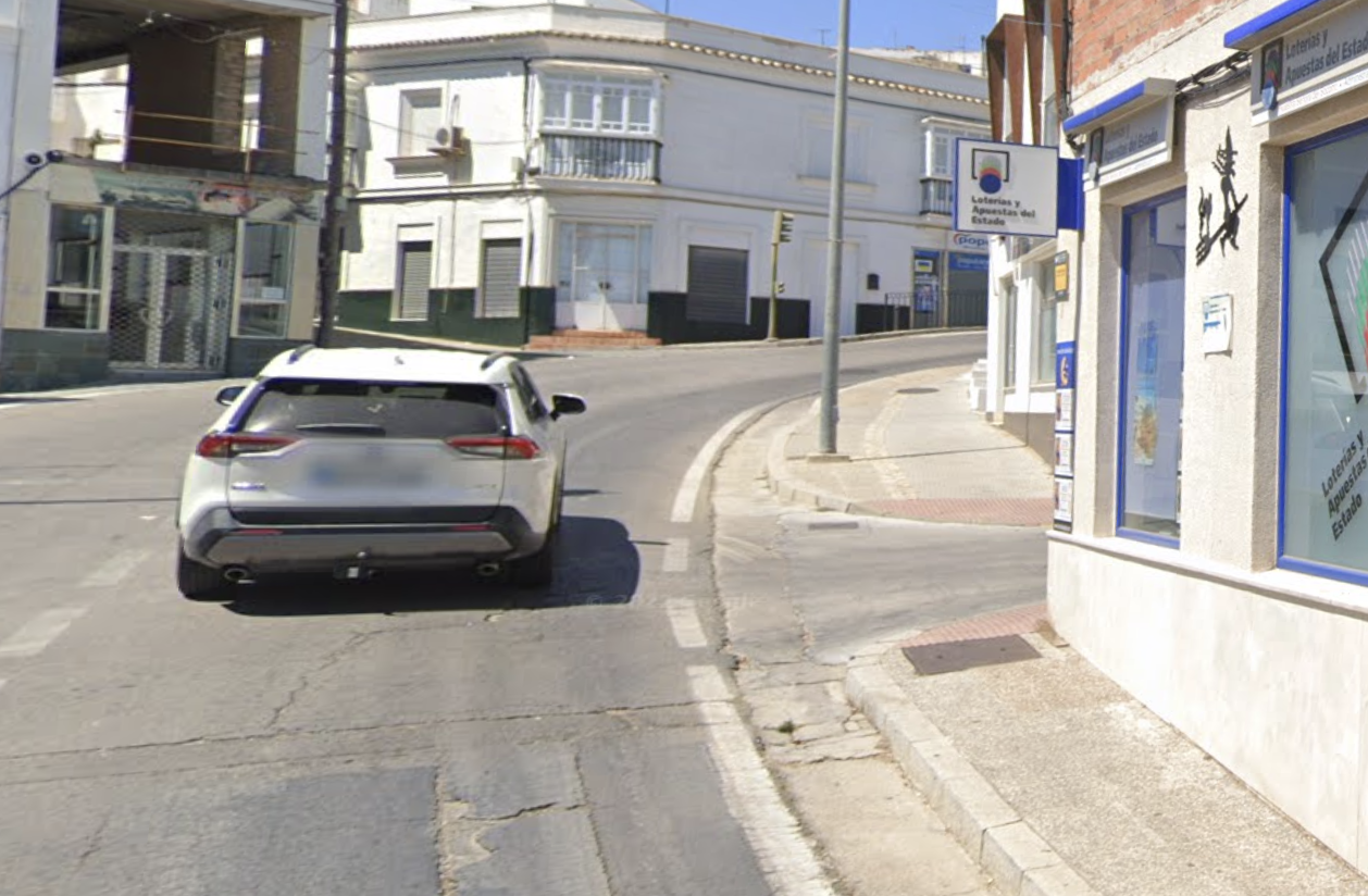En la imagen de Google Maps, administración de Loterías de Benalup-Casas Viejas que ha sellado el boleto.