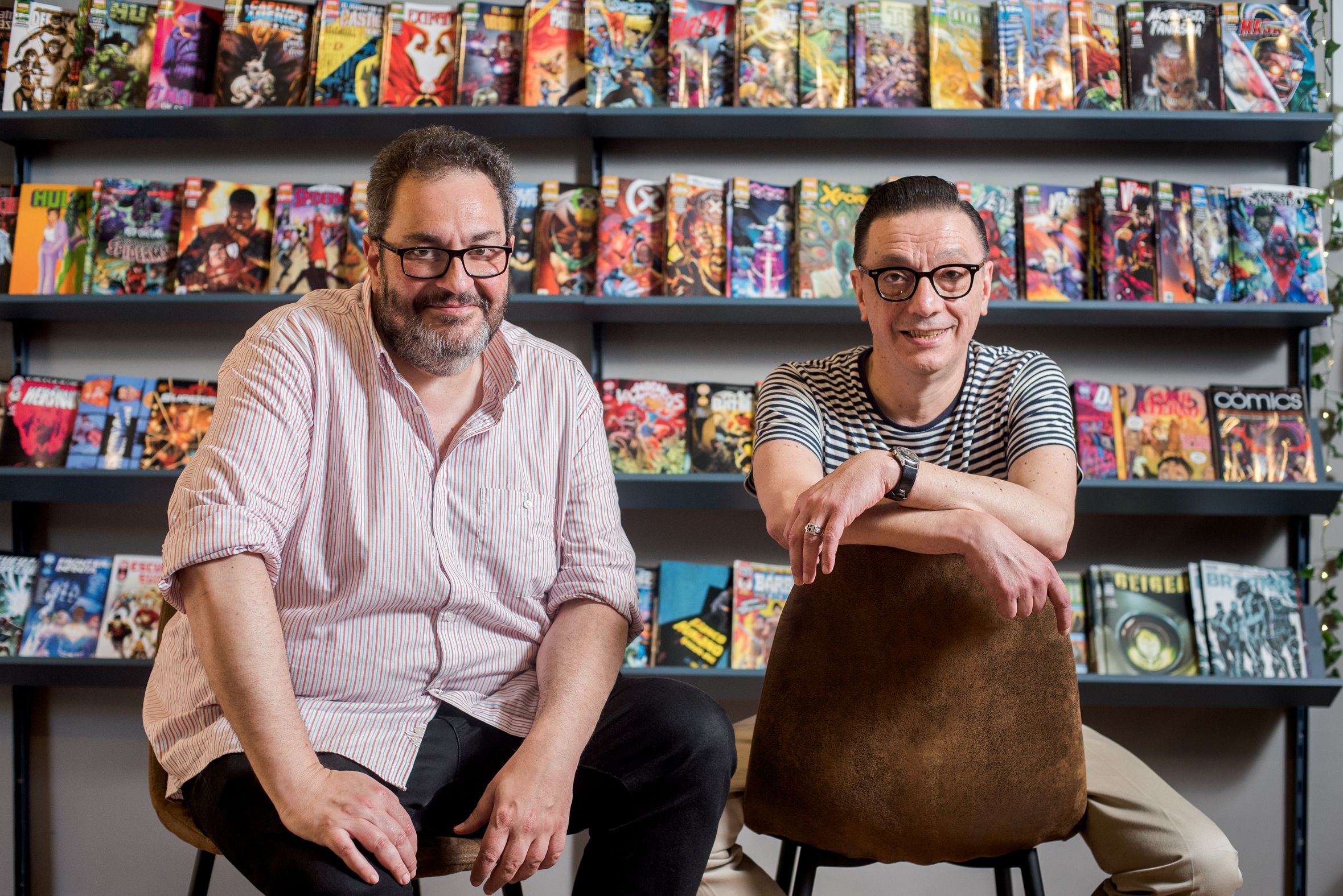 Carlos Portela y Keko en la presentación de su nuevo cómic.