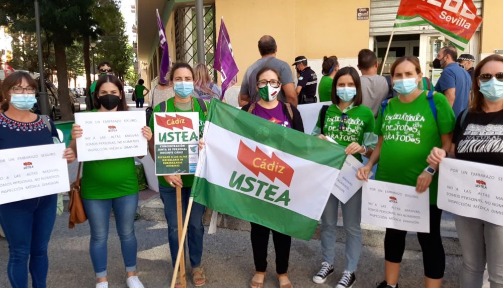 Protesta de Ustea contra las altas de oficio que da el INSS.