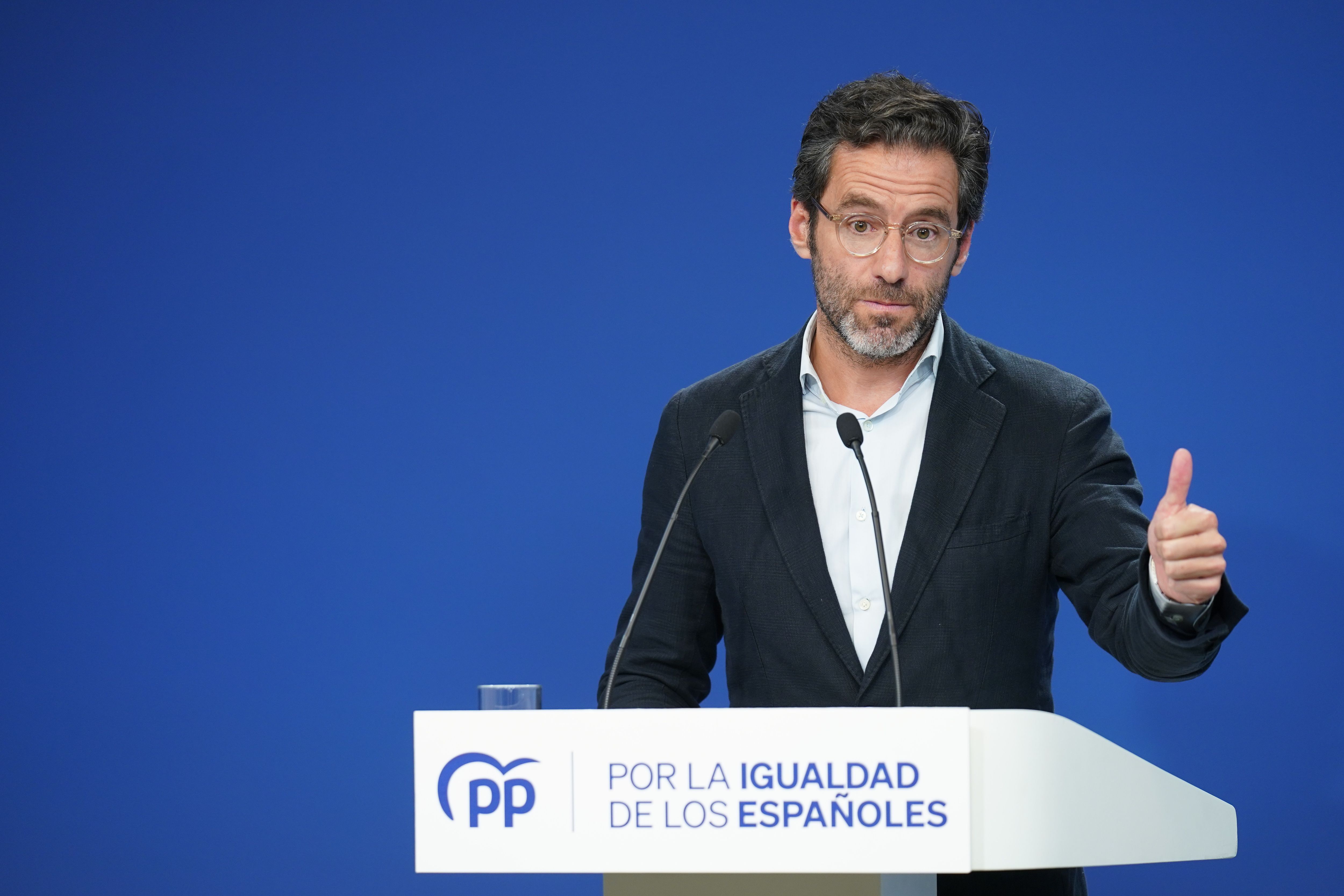 Borja Sémper, en una rueda de prensa reciente.