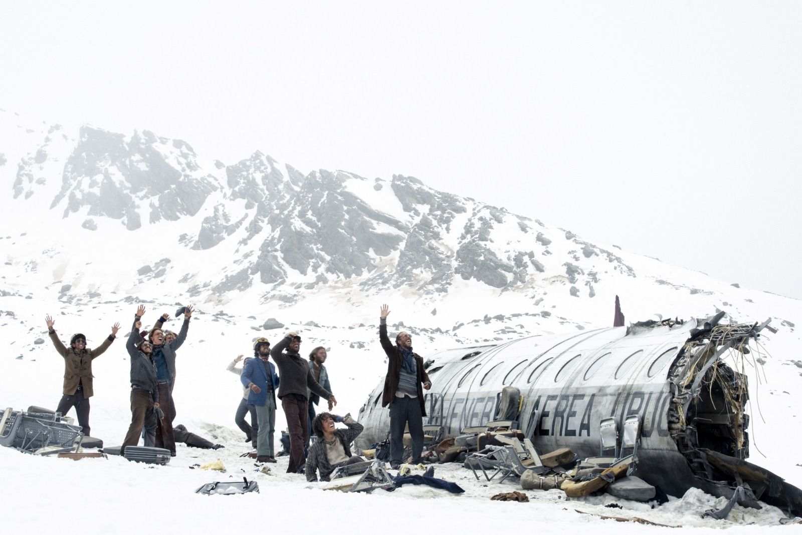 Imagen de 'La sociedad de la nieve', película basada en el libro de Pablo Vierci que se presenta en Jerez.