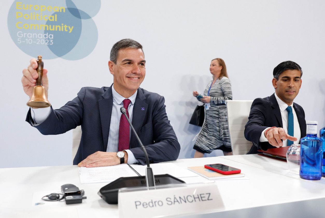 Pedro Sánchez en la Cumbre de Granada en los días pasados.
