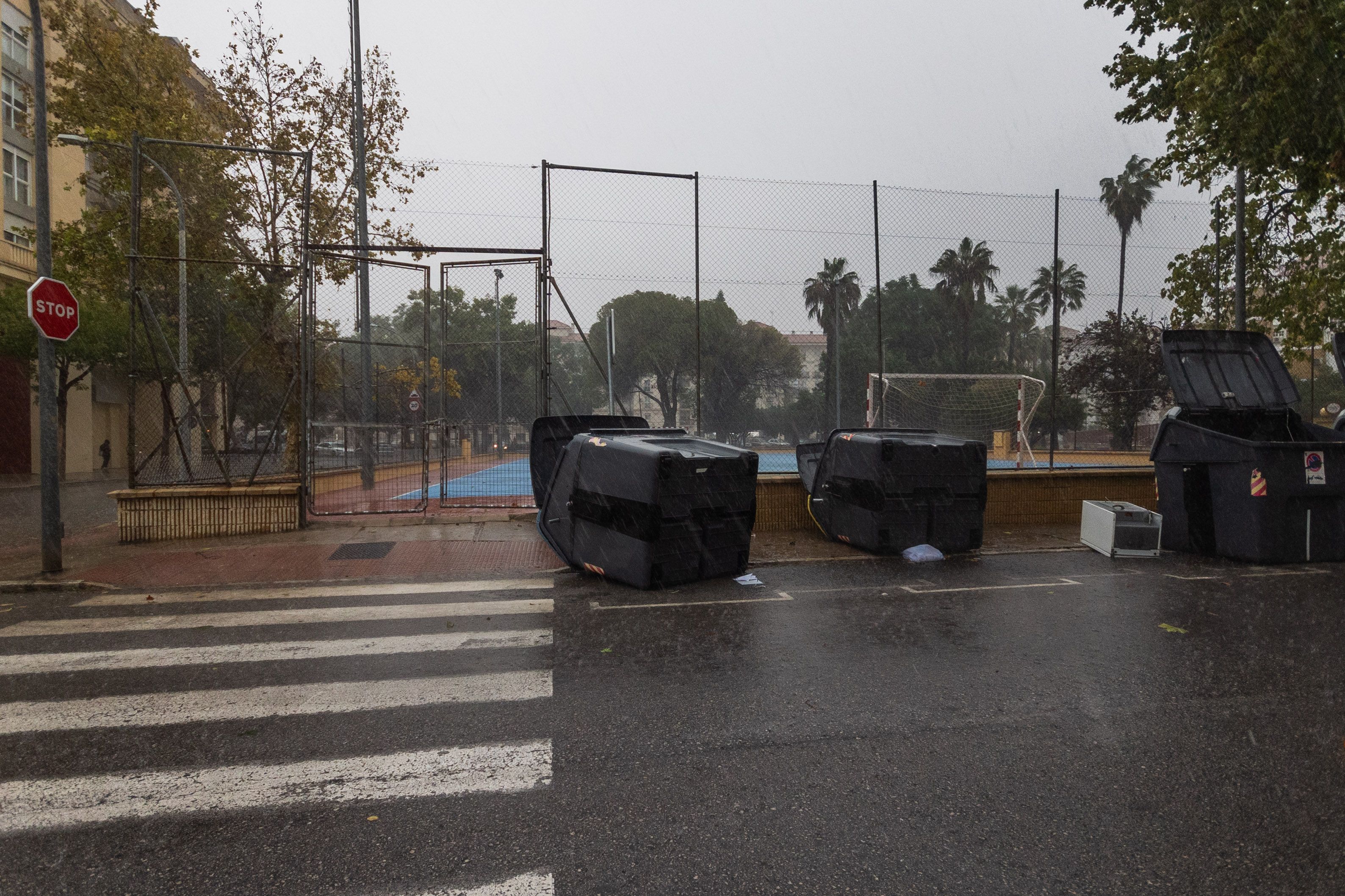 Imágenes del temporal de lluvia de octubre del año pasado. Jerez, la Sierra de Cádiz y Sevilla pasan a esar en aviso naranja por lluvias.