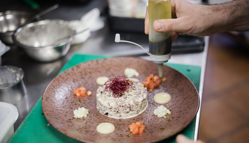 La original ensaladilla de ibérico.  