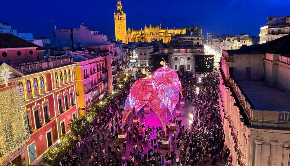 La plaza de San Francisco de Sevilla, la pasada Navidad.