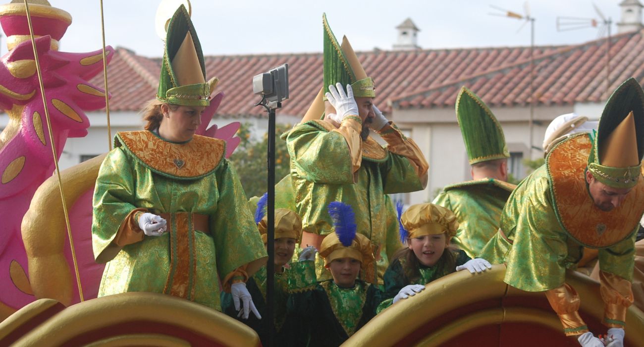 Una carroza de la Cabalgata de Reyes de Guadalcacín, en ediciones pasadas.