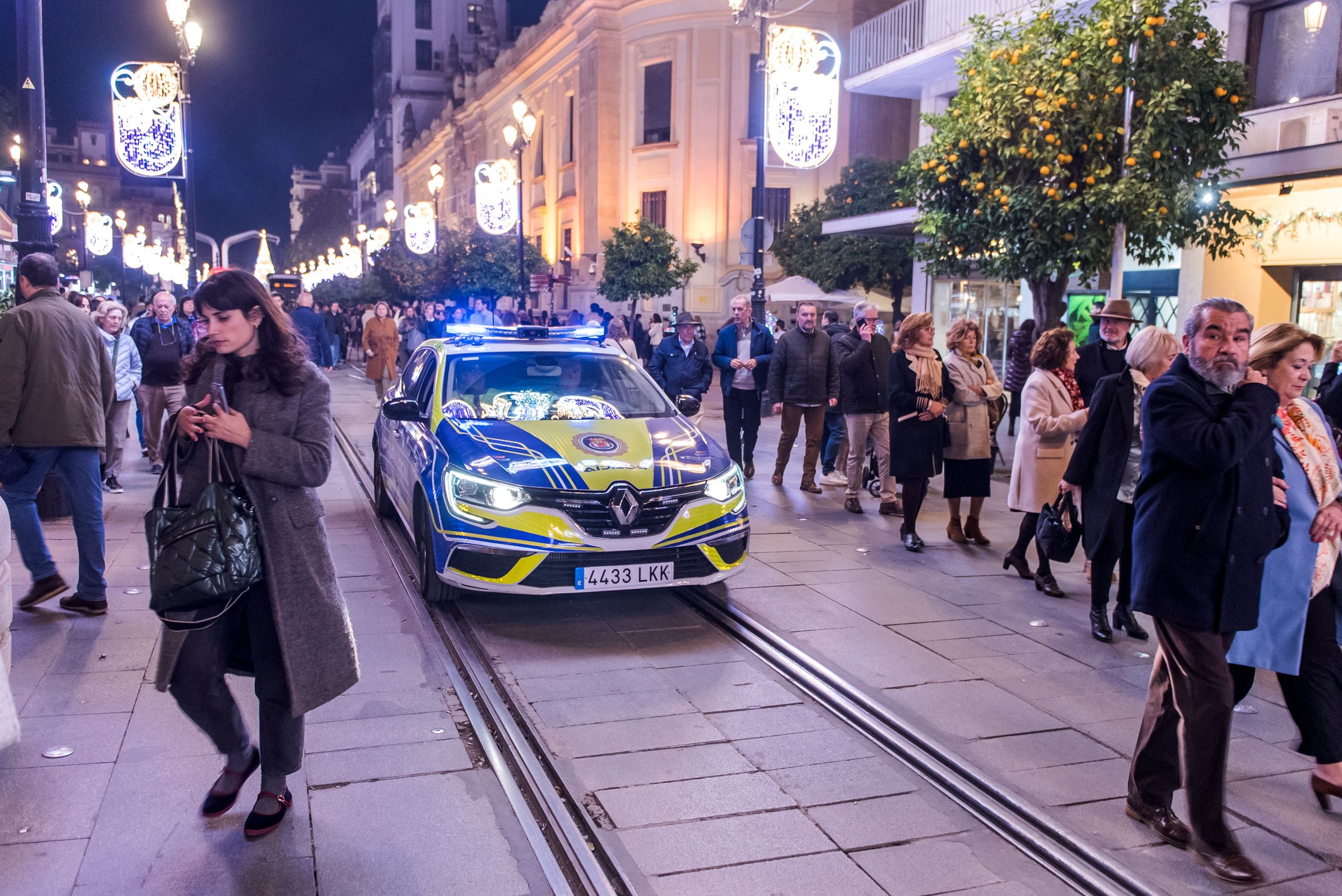 La Policía Local en las pasadas Navidades de Sevilla.