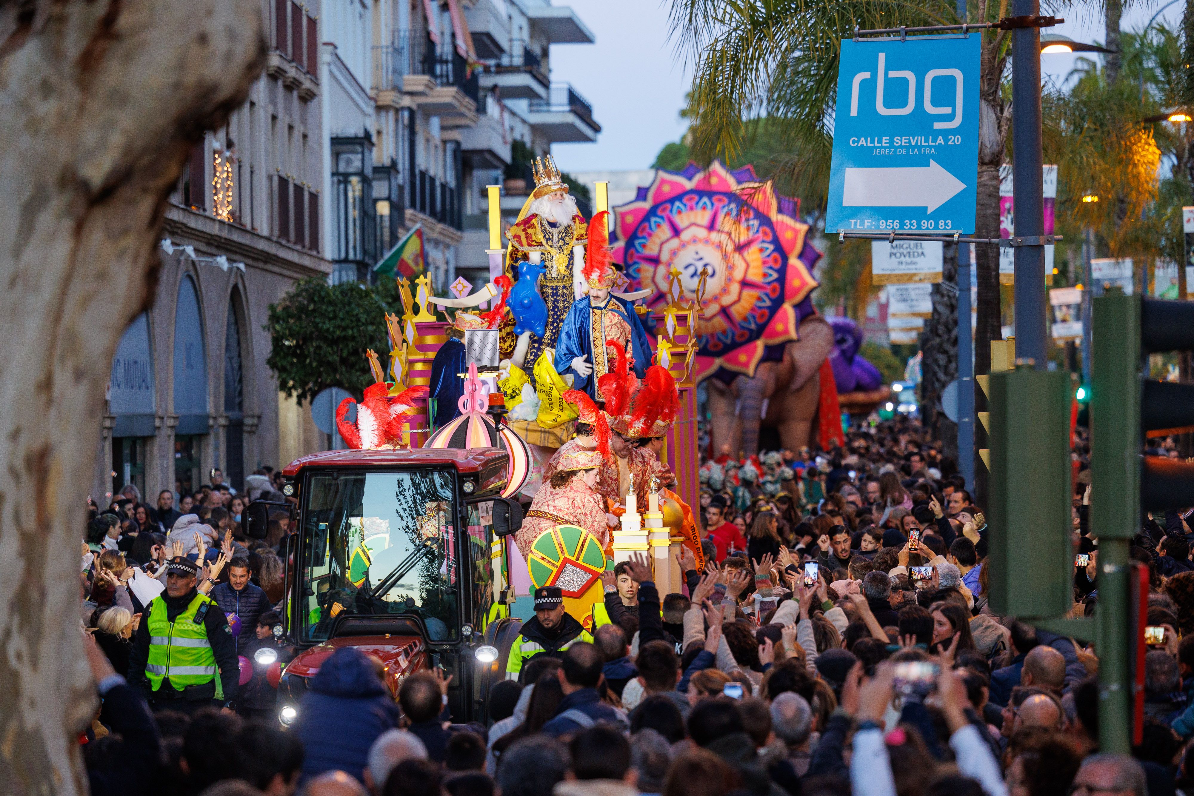 Imagen de la Cabalgata de Reyes 2024 en Jerez.