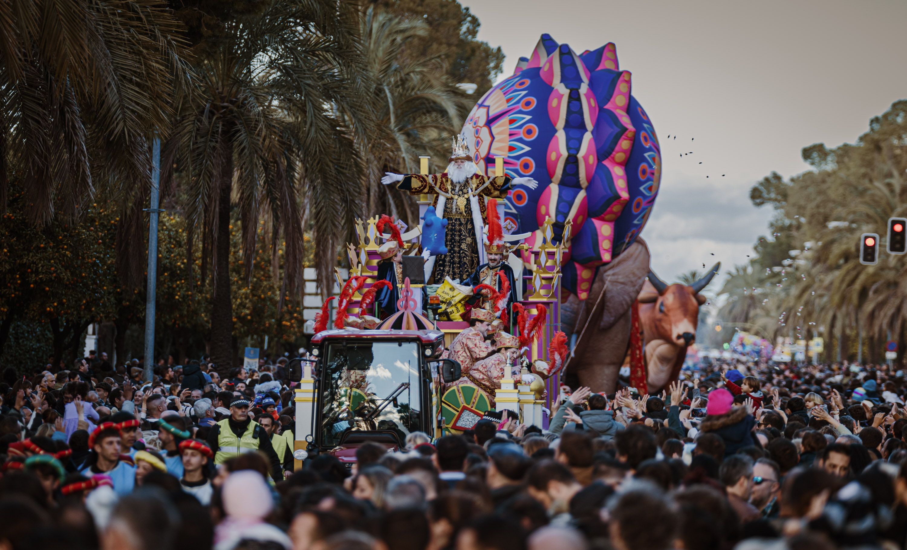 Imagen del año pasado de la Cabalgata de Reyes Magos en Jerez por la avenida Álvaro Domecq.