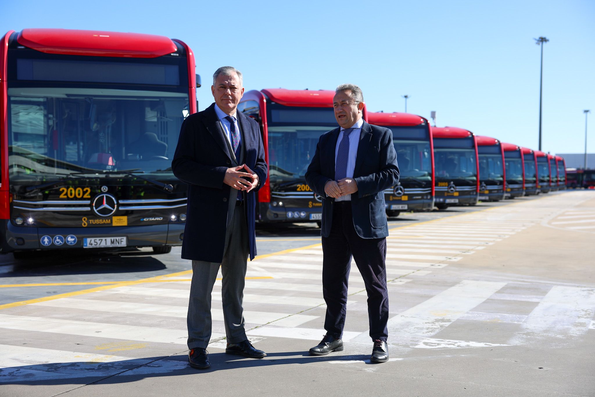La presentación de los nuevos autobuses eléctricos de Tussam.