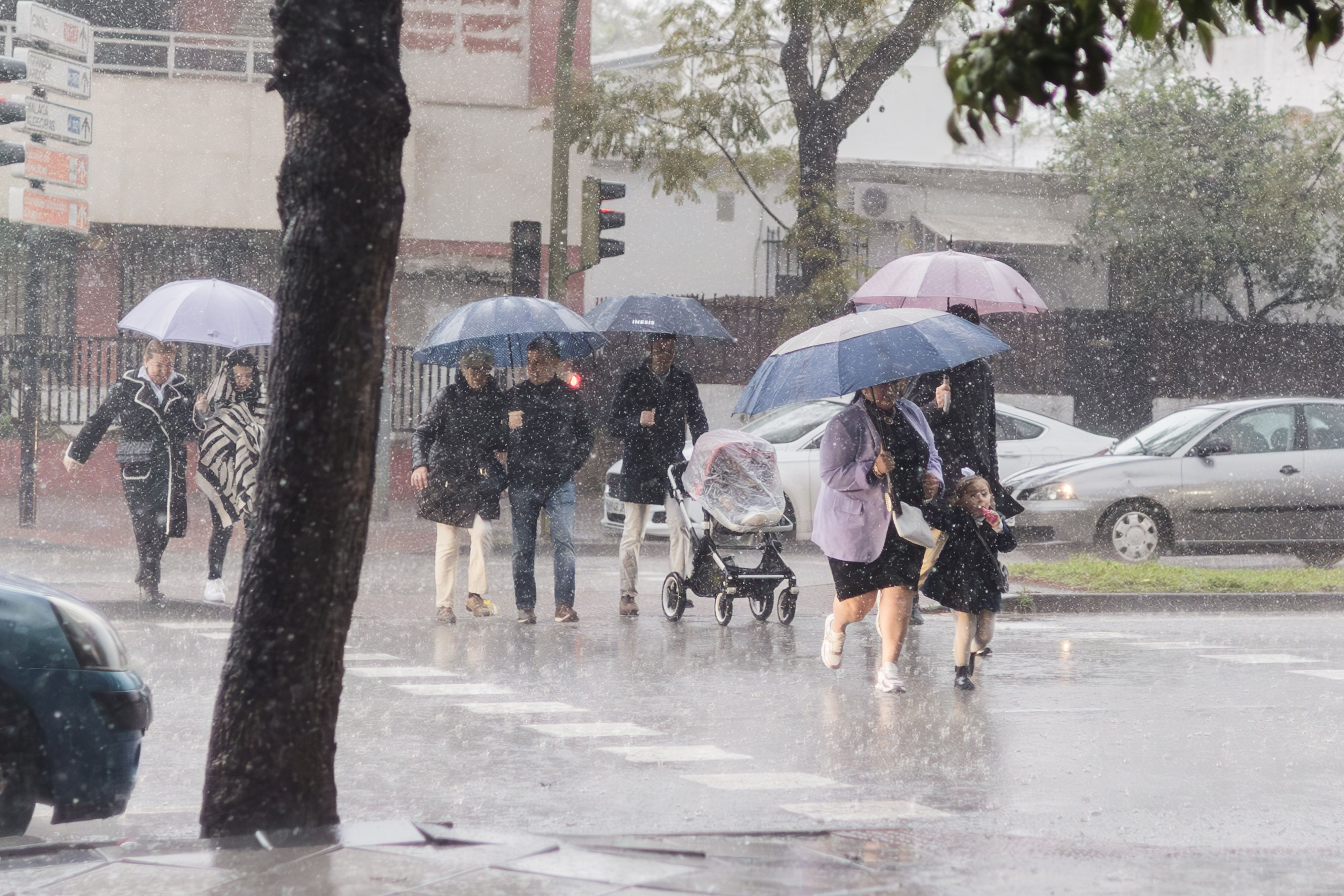 Fuertes lluvias en una imagen de archivo.