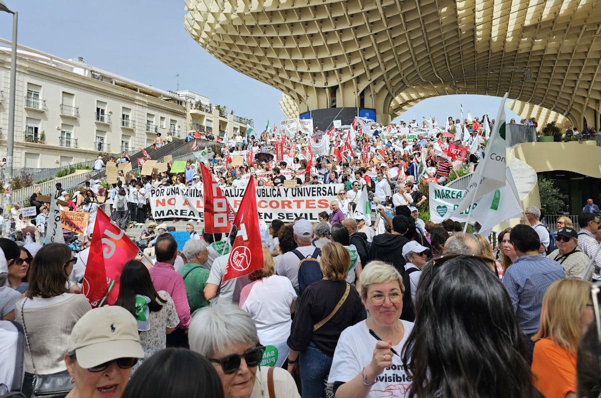 Una manifestación por la sanidad andaluza, meses atrás.