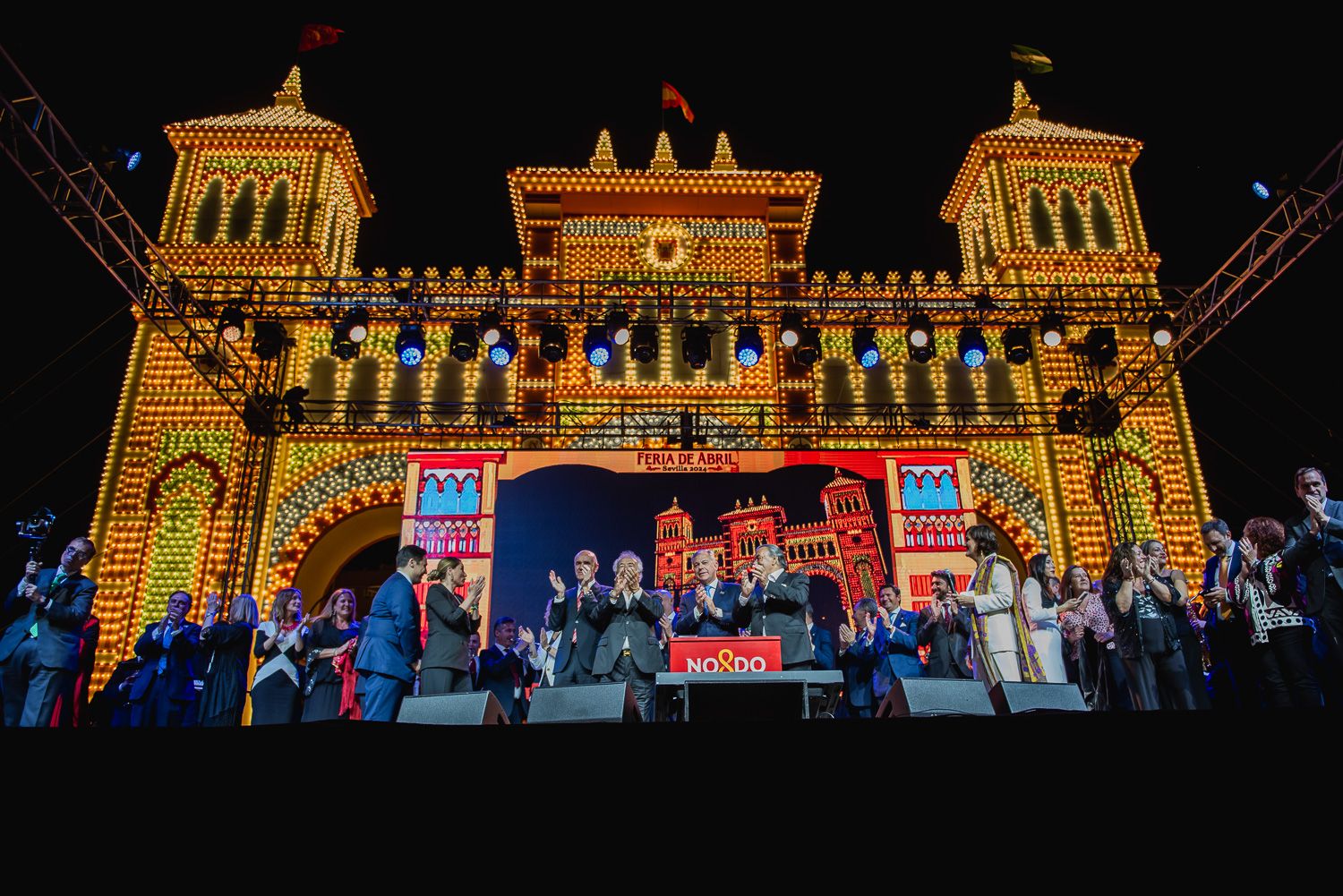 El alumbrado de la pasada Feria de Sevilla.