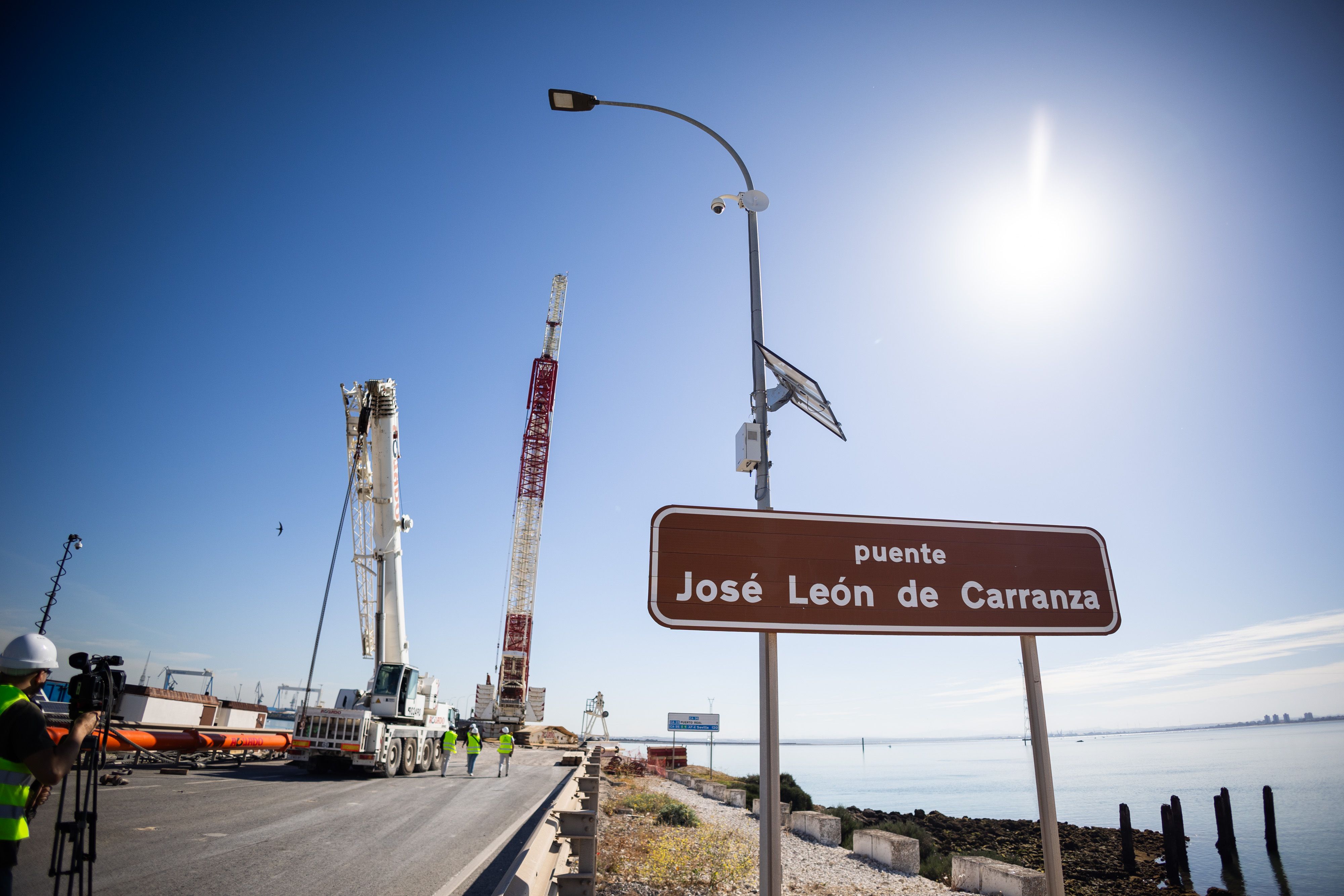 Así son las reparaciones del puente José León de Carranza en Cádiz