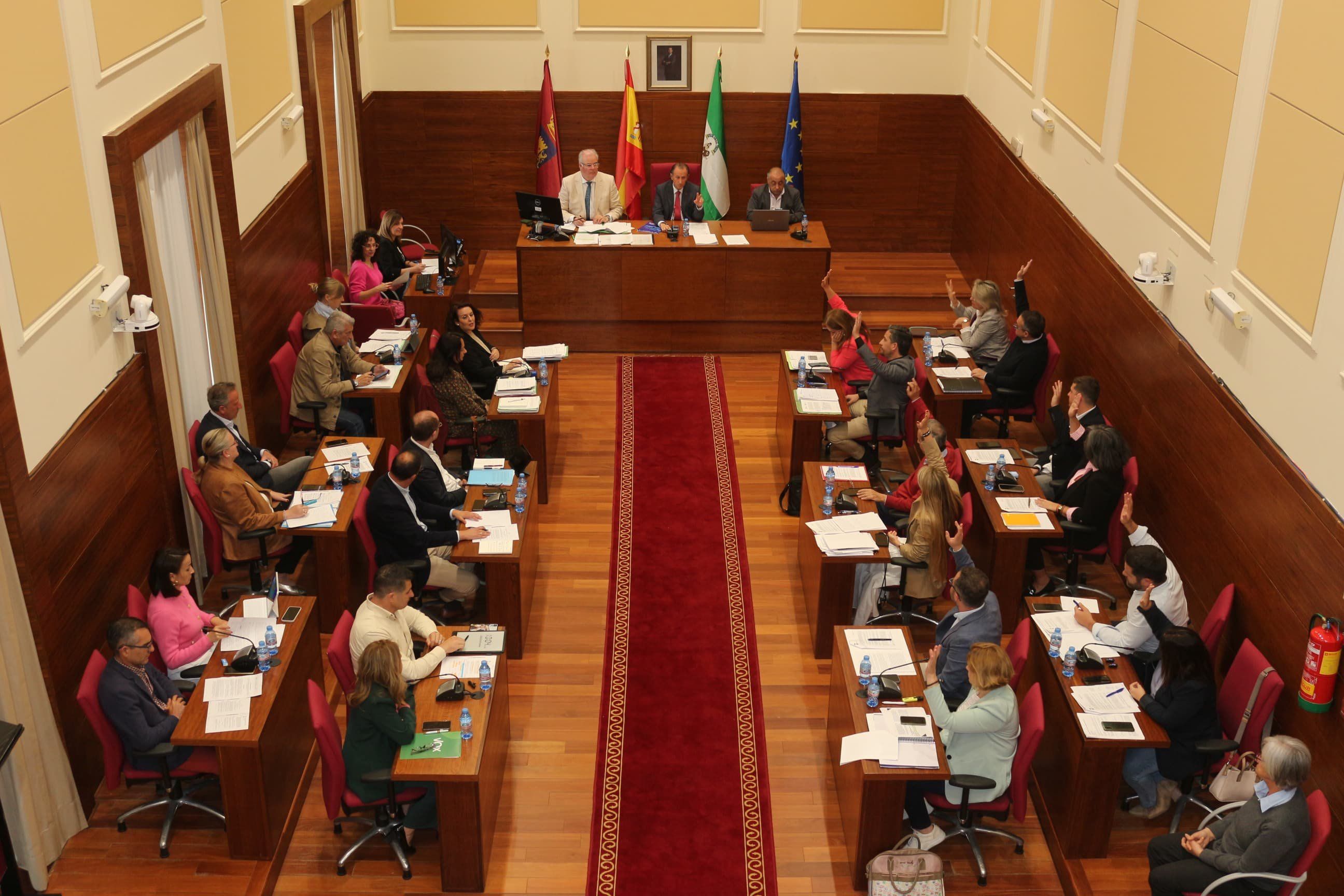 Celebración del pleno municipal de abril en el Ayuntamiento de Chiclana.