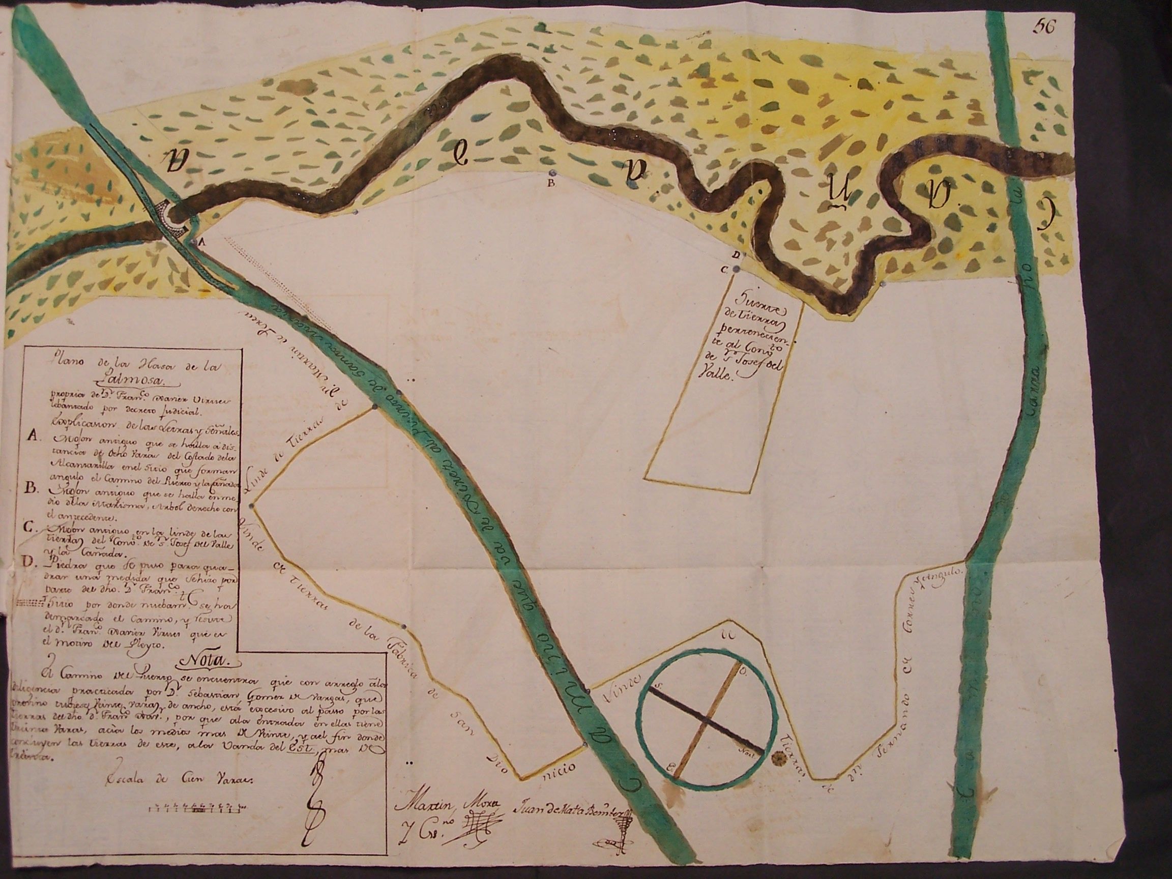 Plano 1790 del Guadaxabaque por San telmo