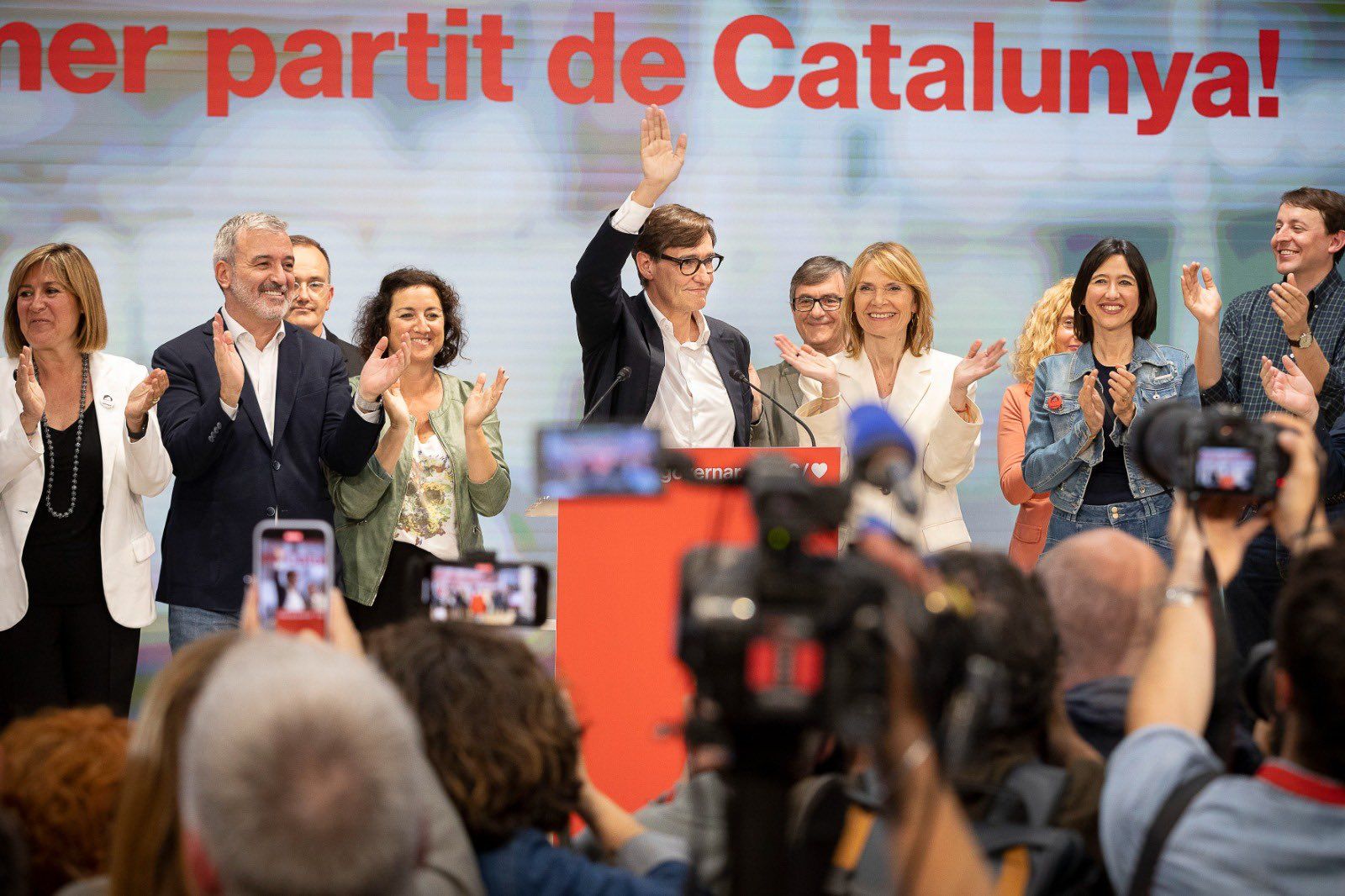 Salvador Illa tras ganar las elecciones catalanas.