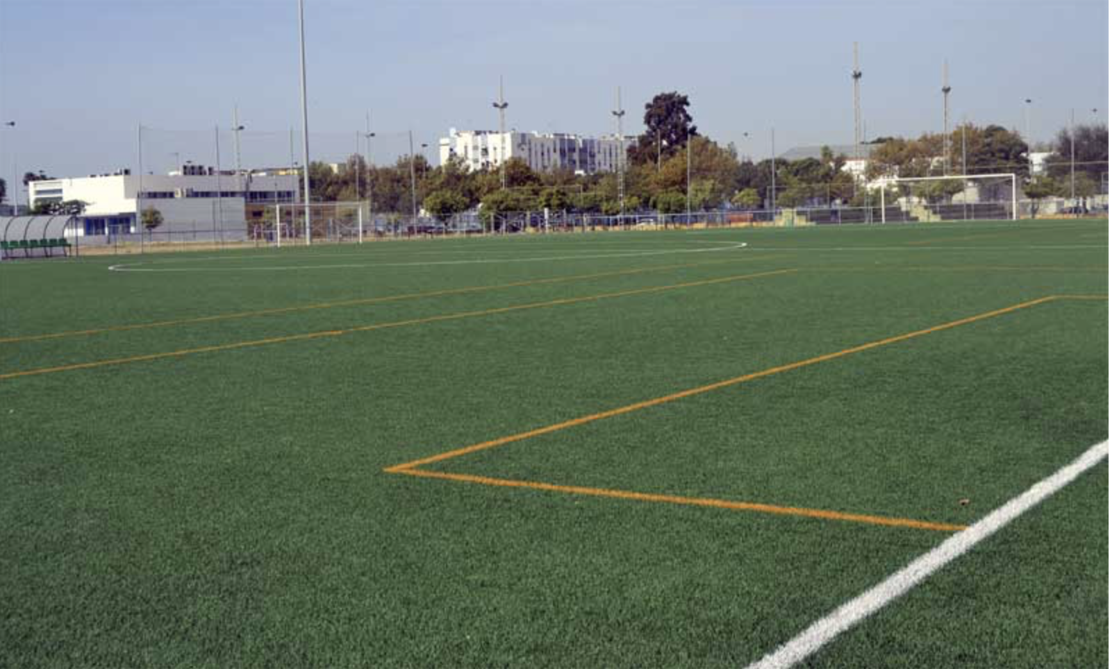 El campo de futbol de San Telmo poco tiempo después de su apertura. 