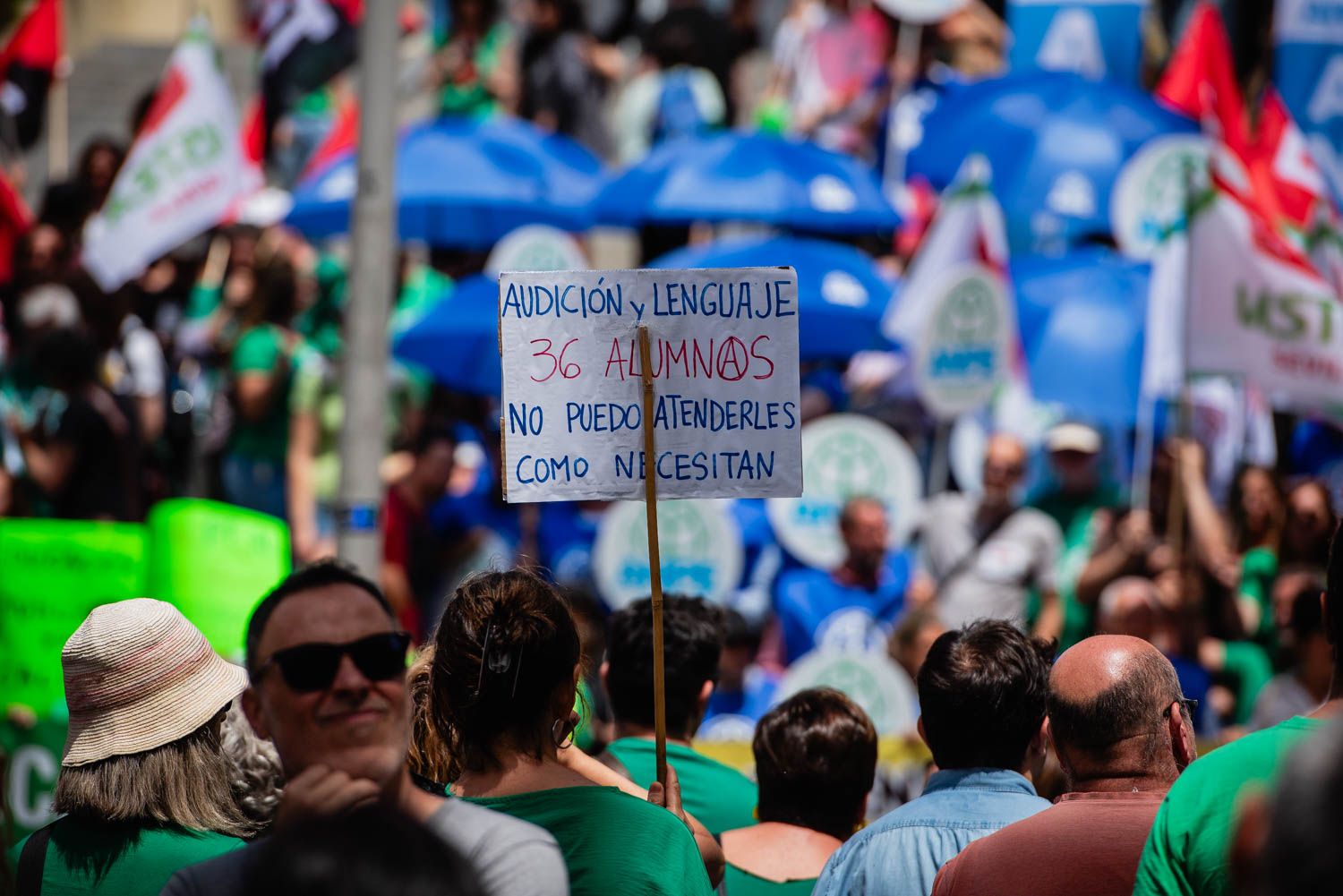 Imagen de archivo de una huelga de docentes.