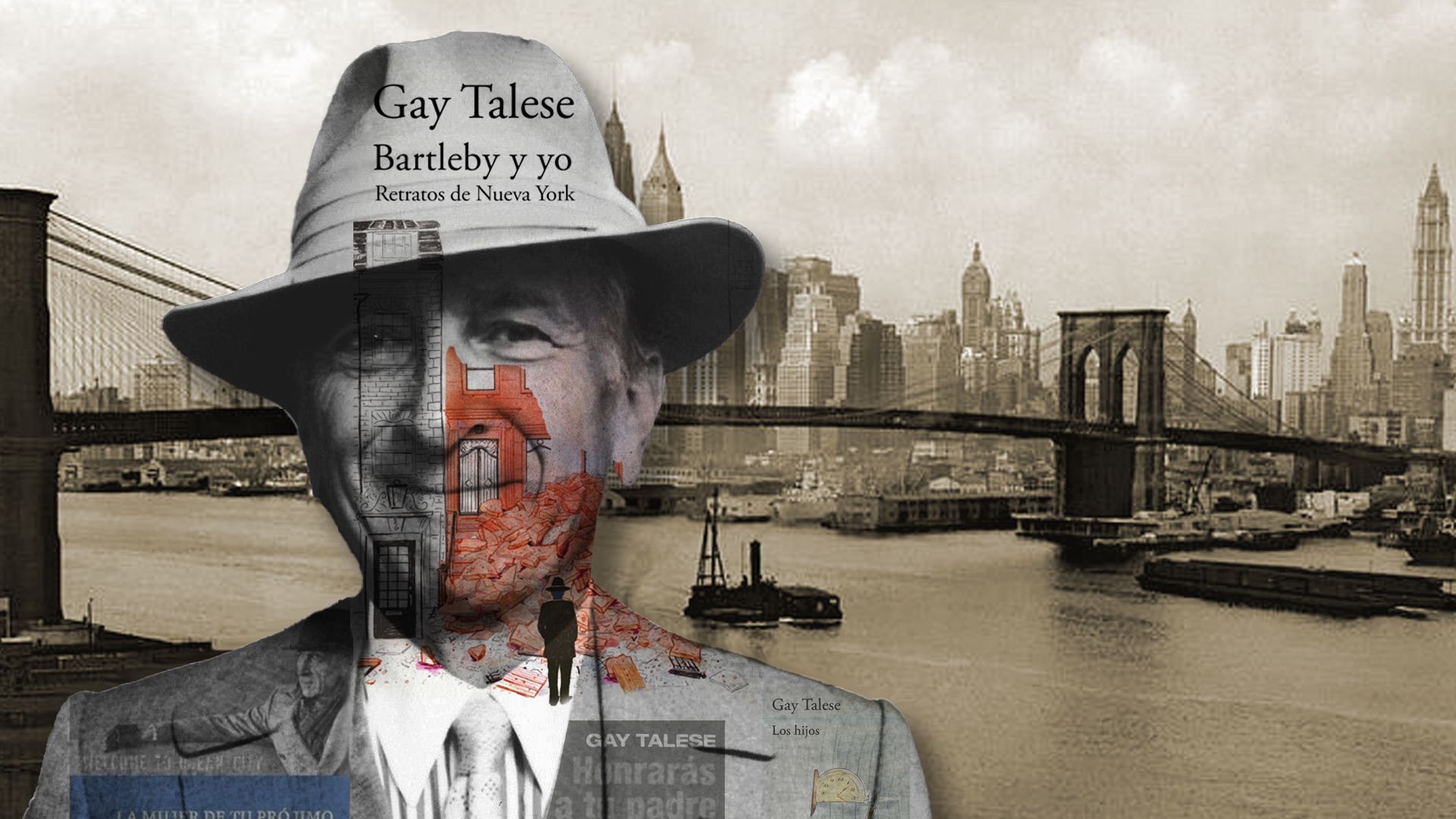 La portada del último libro de Talese, con New York al fondo, en un montaje de Jorge Franco.