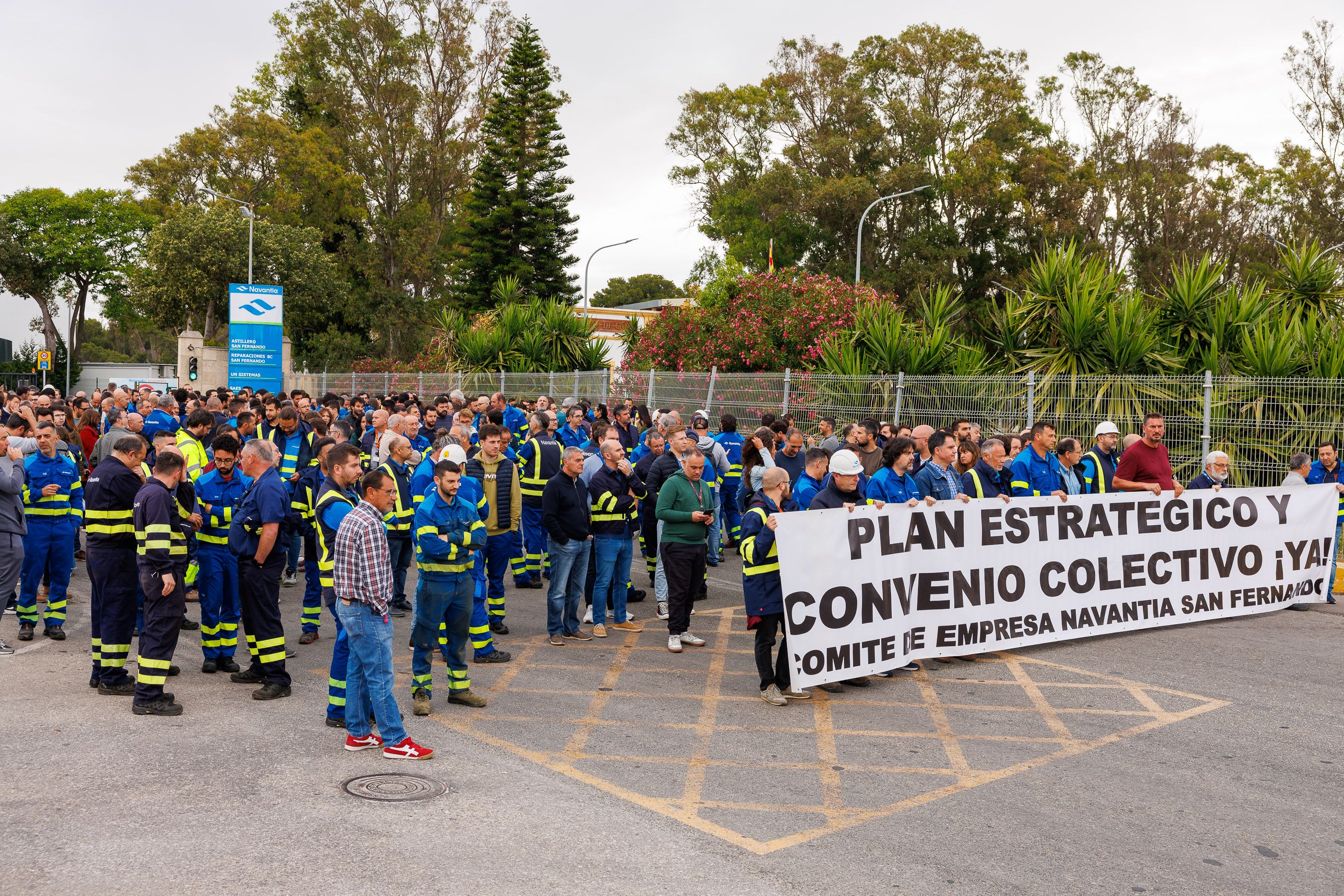 La plantilla de Navantia en San Fernando pide nuevo convenio colectivo en una imagen de archivo.