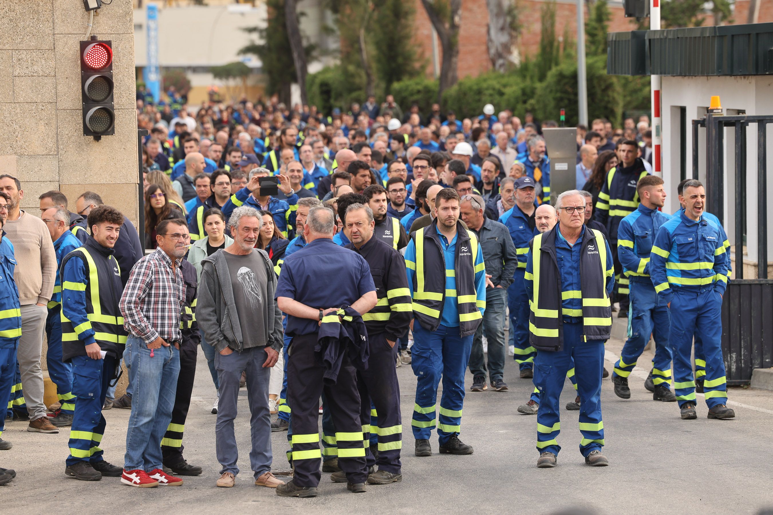 Una movilización de la plantilla de Navantia de San Fernando.