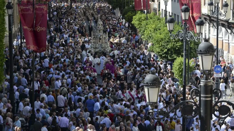 Imagen de archivo de la procesión del Corpus de Sevilla.