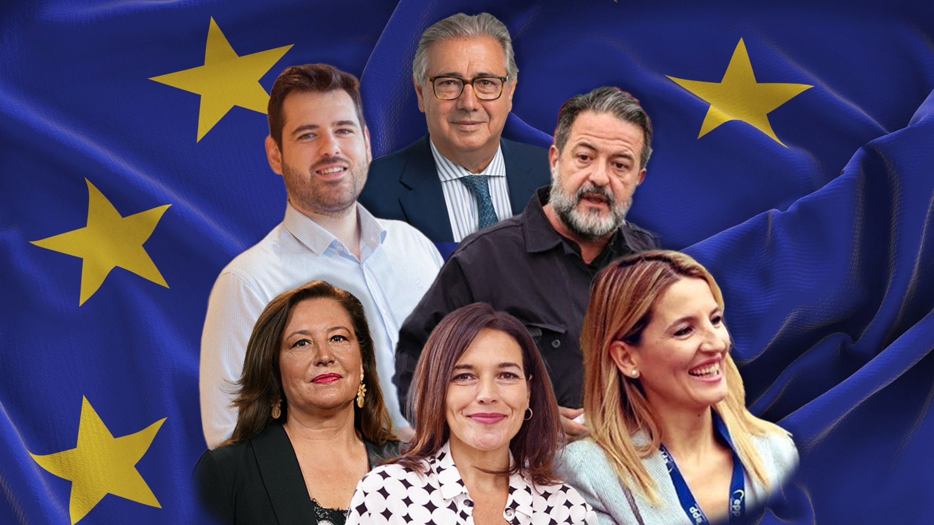 Algunos candidatos andaluces con opciones de llegar al Parlamento Europeo.