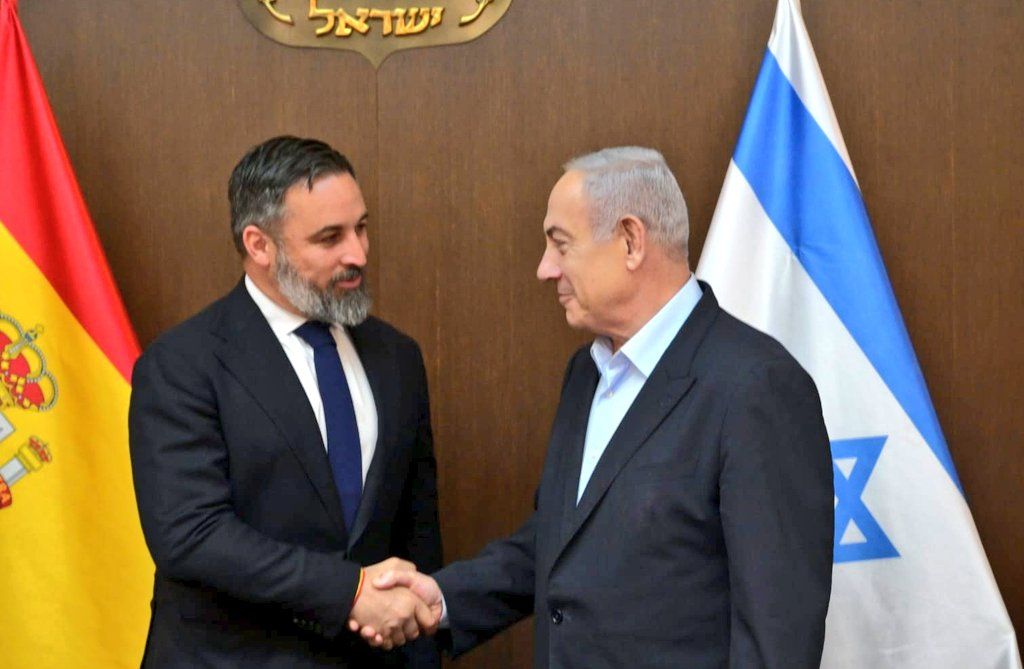 Santiago Abascal junto a Benjamin Netanyahu.