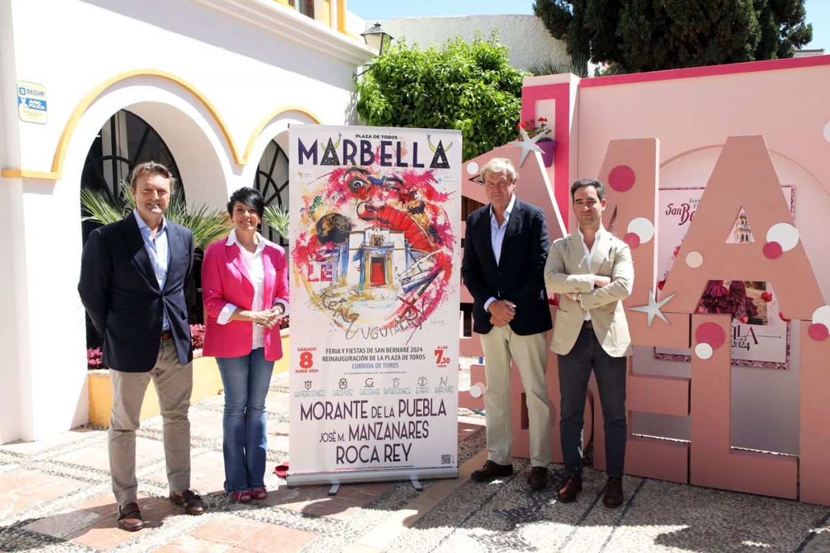 Presentación del cartel de la corrida del próximo 8 de junio, en imagen publicada por el Ayuntamiento de Marbella.