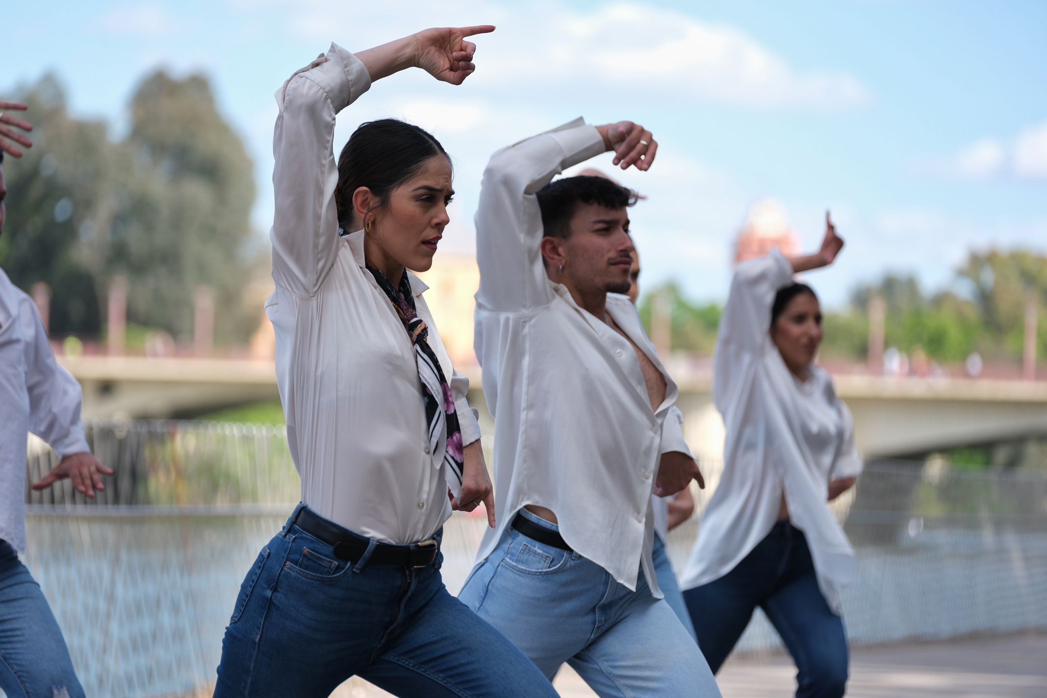 El Ballet Flamenco de Andalucía protagoniza esta el flash mob de la 23 Bienal de Flamenco de Sevilla.