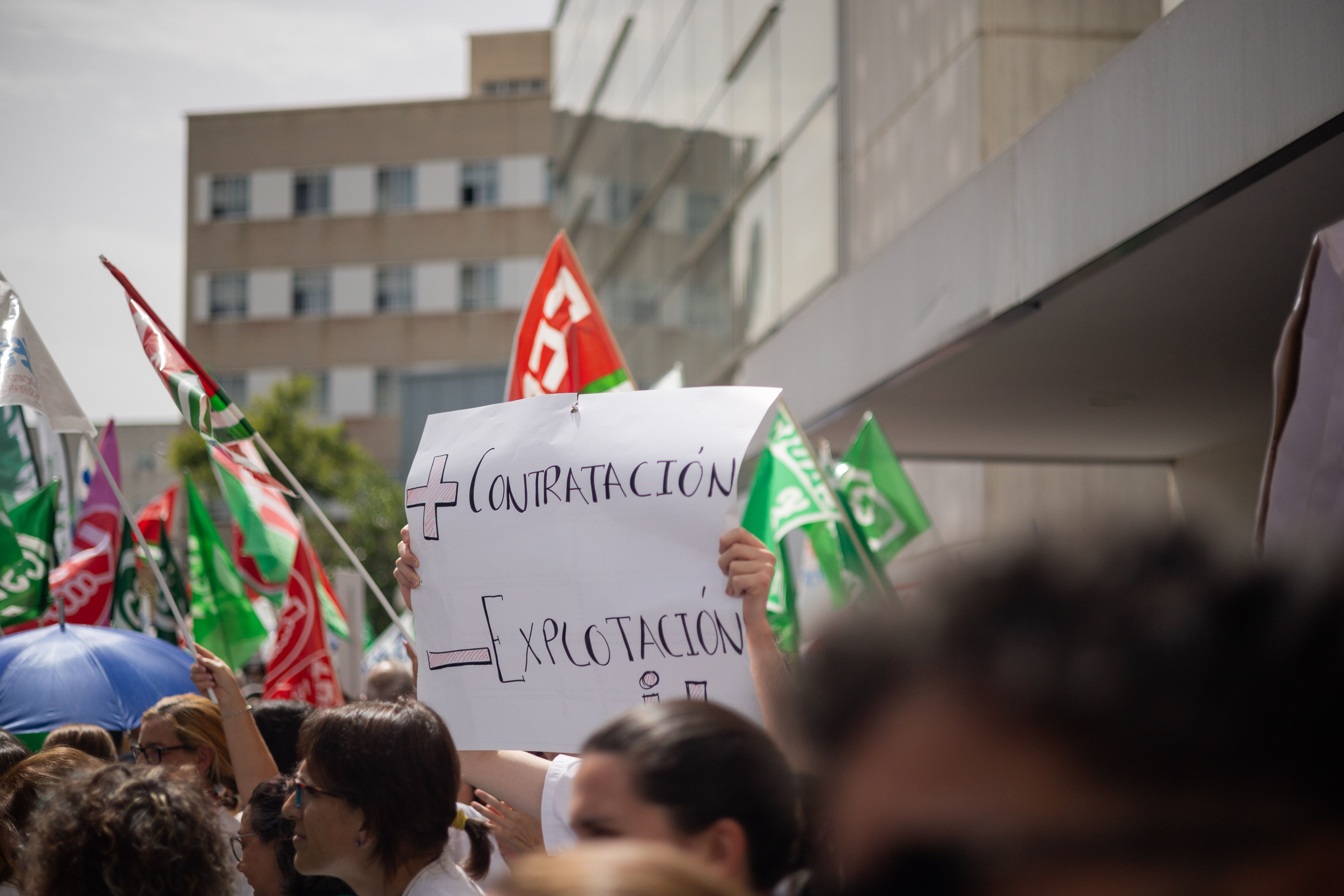 Una protesta en el Hospital de Jerez por la gestión del SAS.