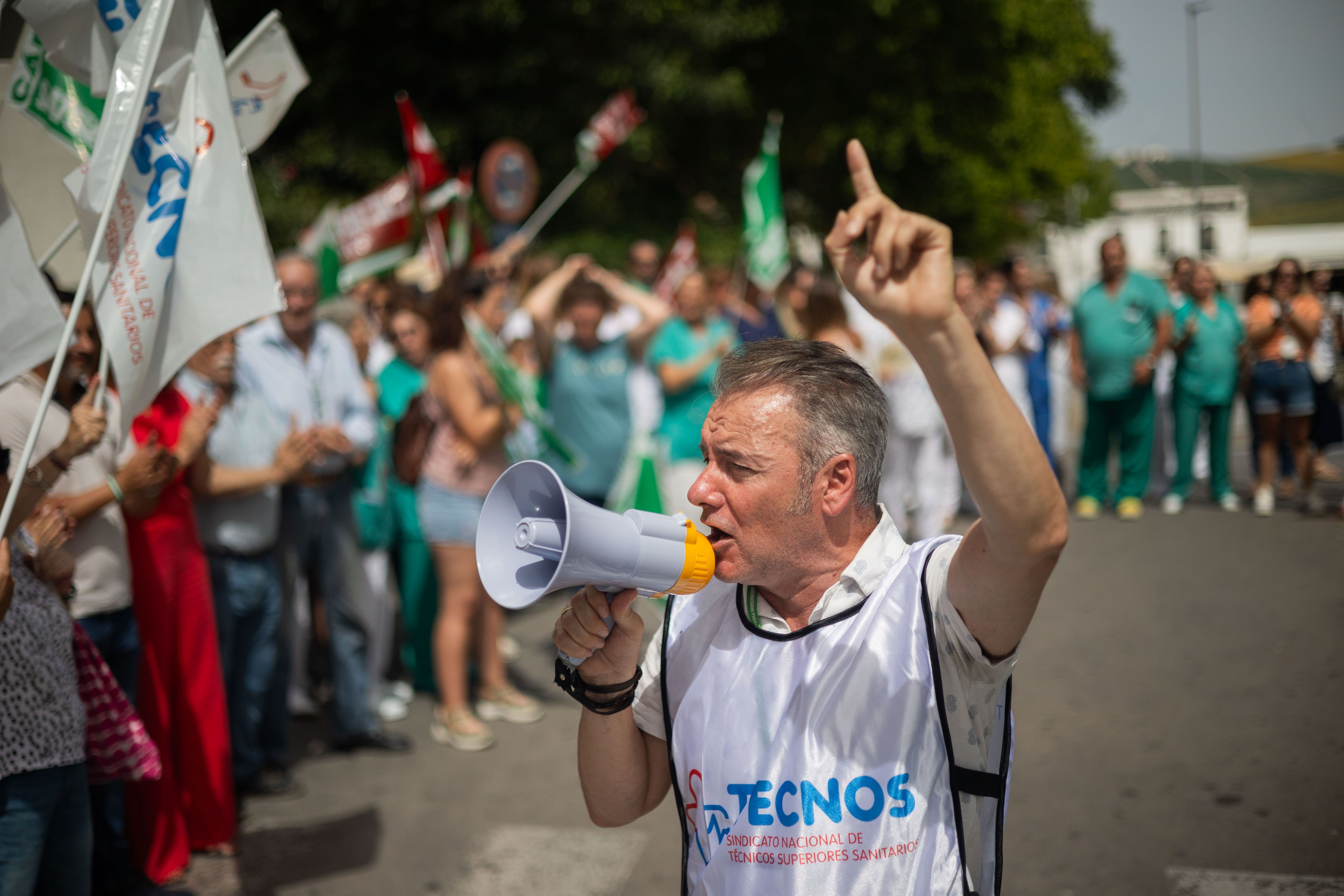 Una protesta a las puertas del Hospital de Jerez hace varios meses.