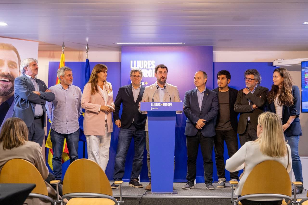 Junts, el partido de Puigdemont, tras las elecciones europeas.