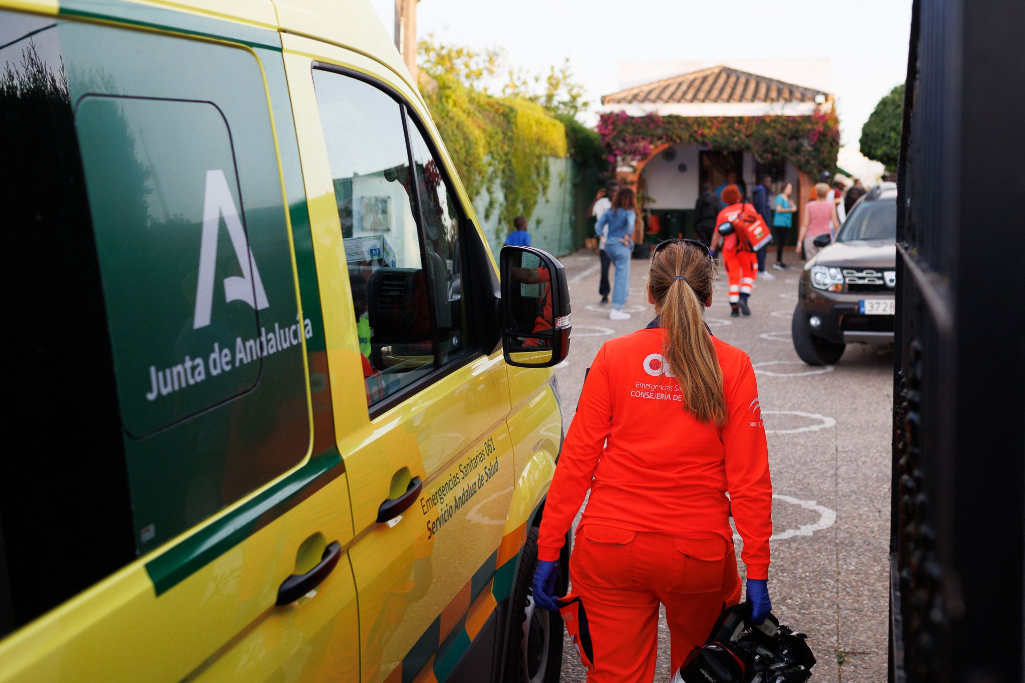 Un servicio de ambulancia en el Jerez rural en una imagen de archivo.