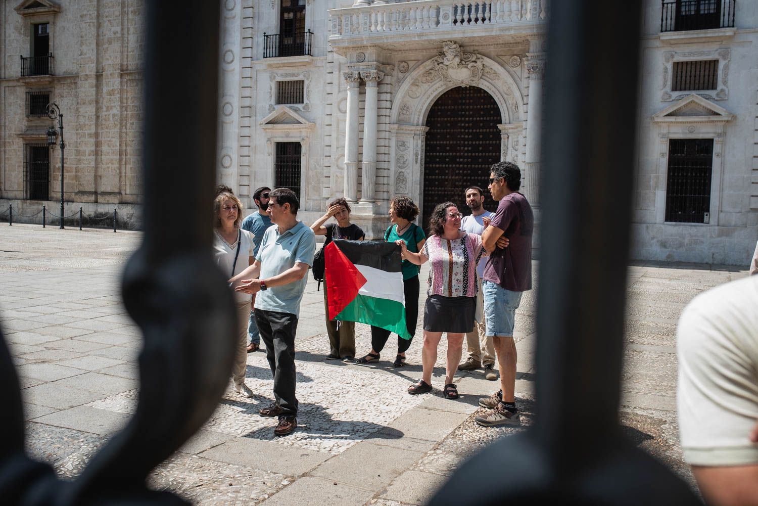 Concentración reciente por Palestina en la Universidad de Sevilla. 