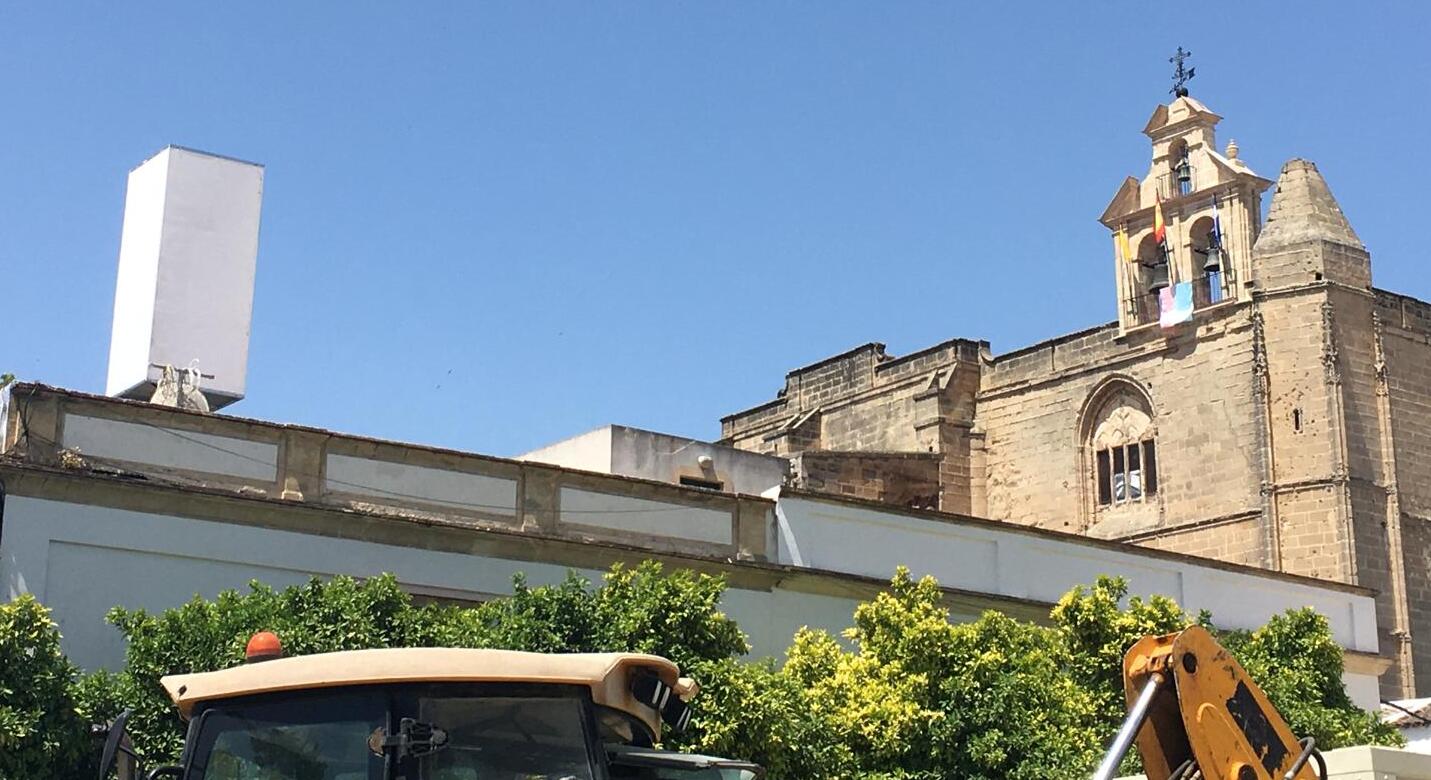 La antena de telefonía, en el barrio de San Mateo de Jerez.