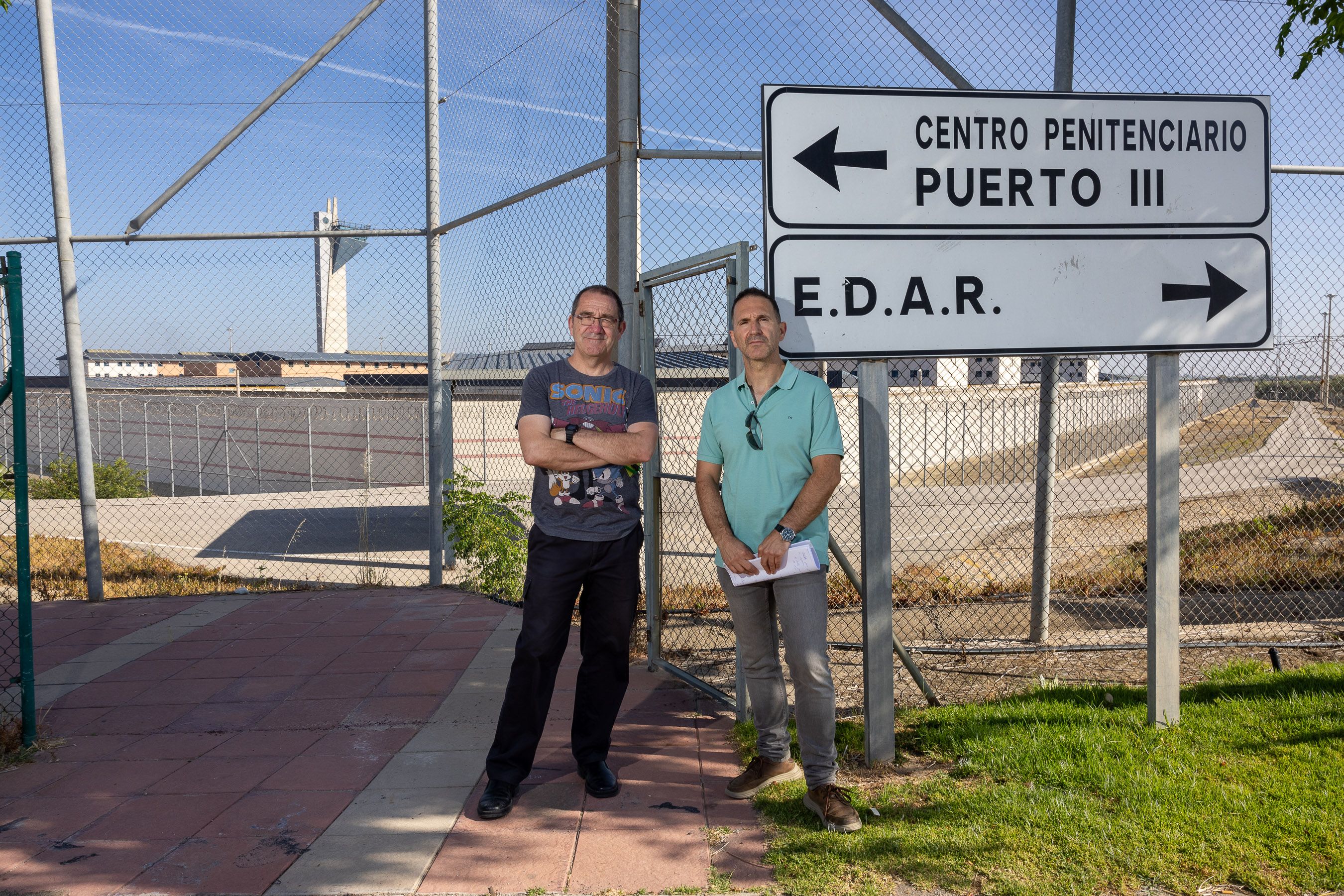 Carlos y Jose Manuel, trabajadores del Cuerpo de Ayudantes de Puerto III. 